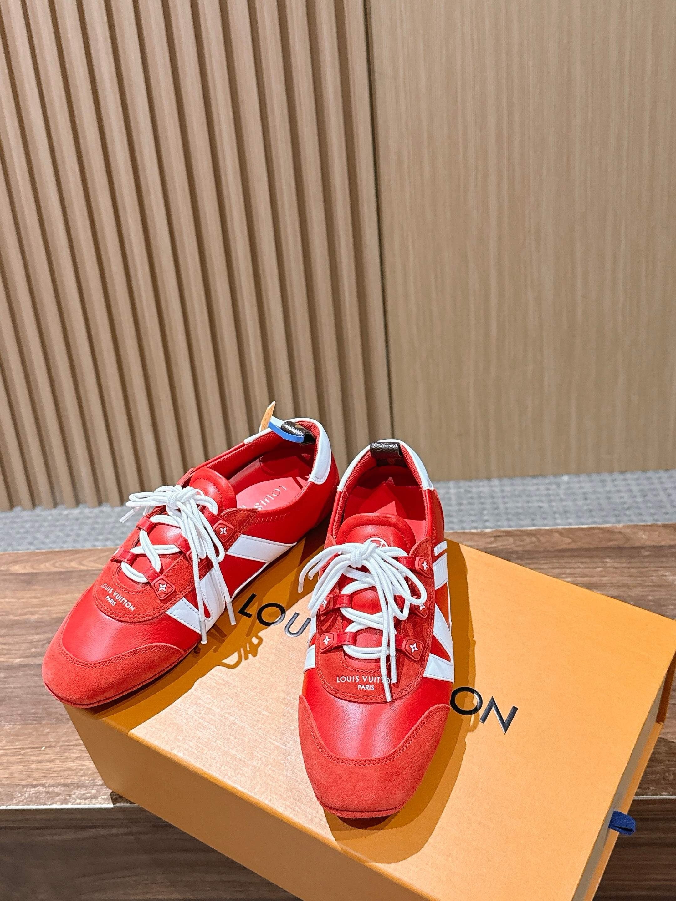 Red and White Shoes