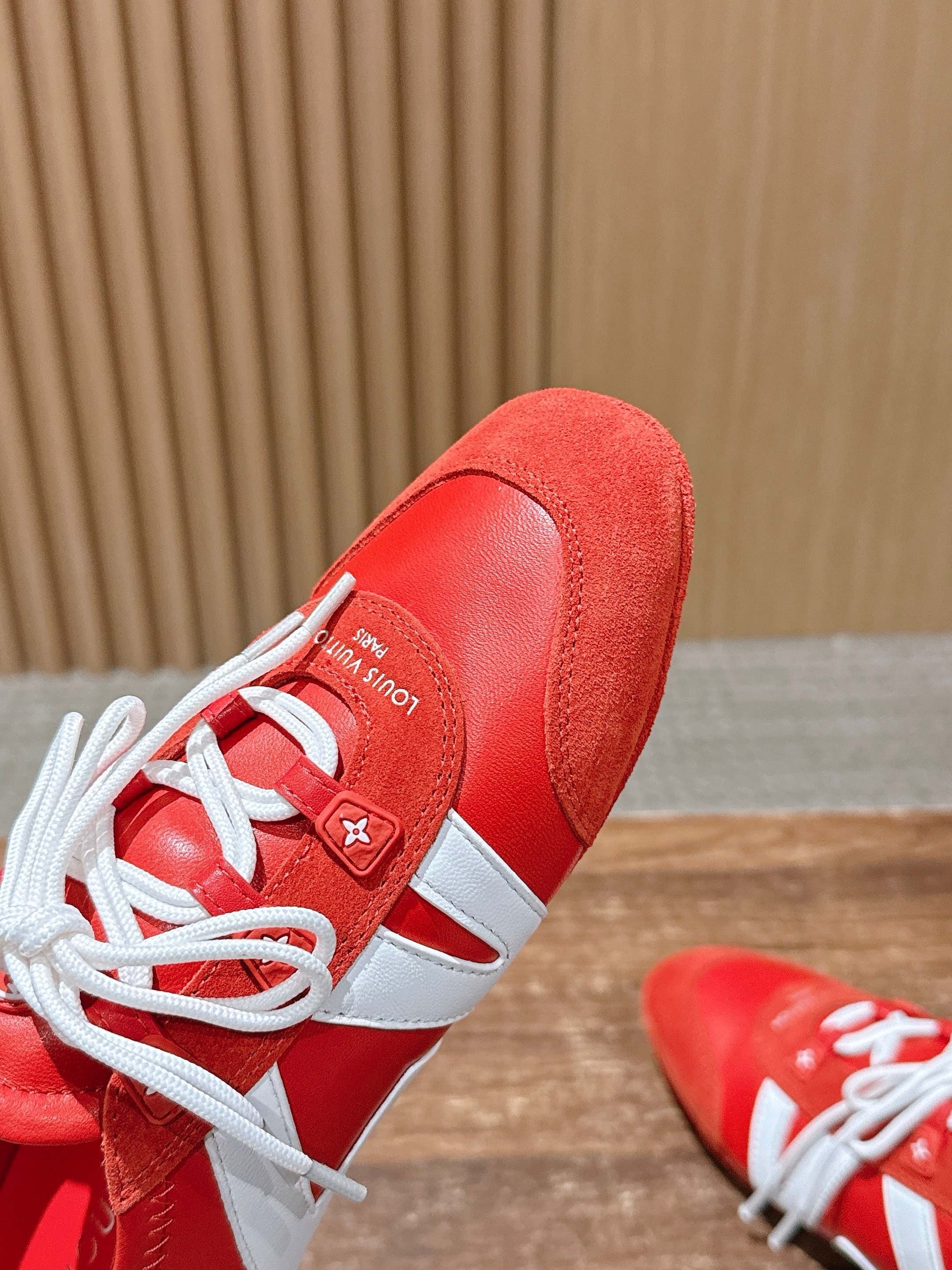 Red and White Shoes
