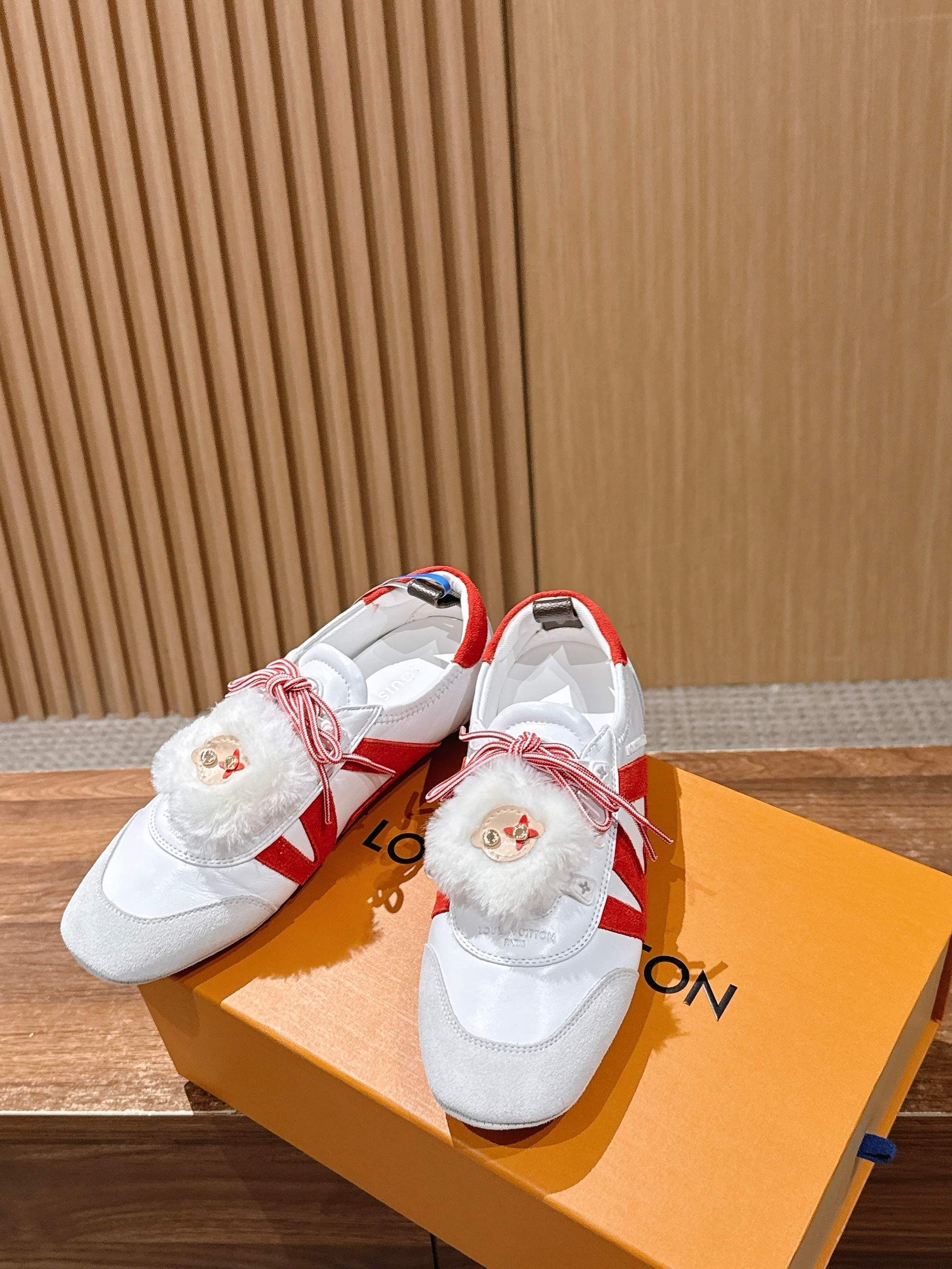 Red and White Shoes