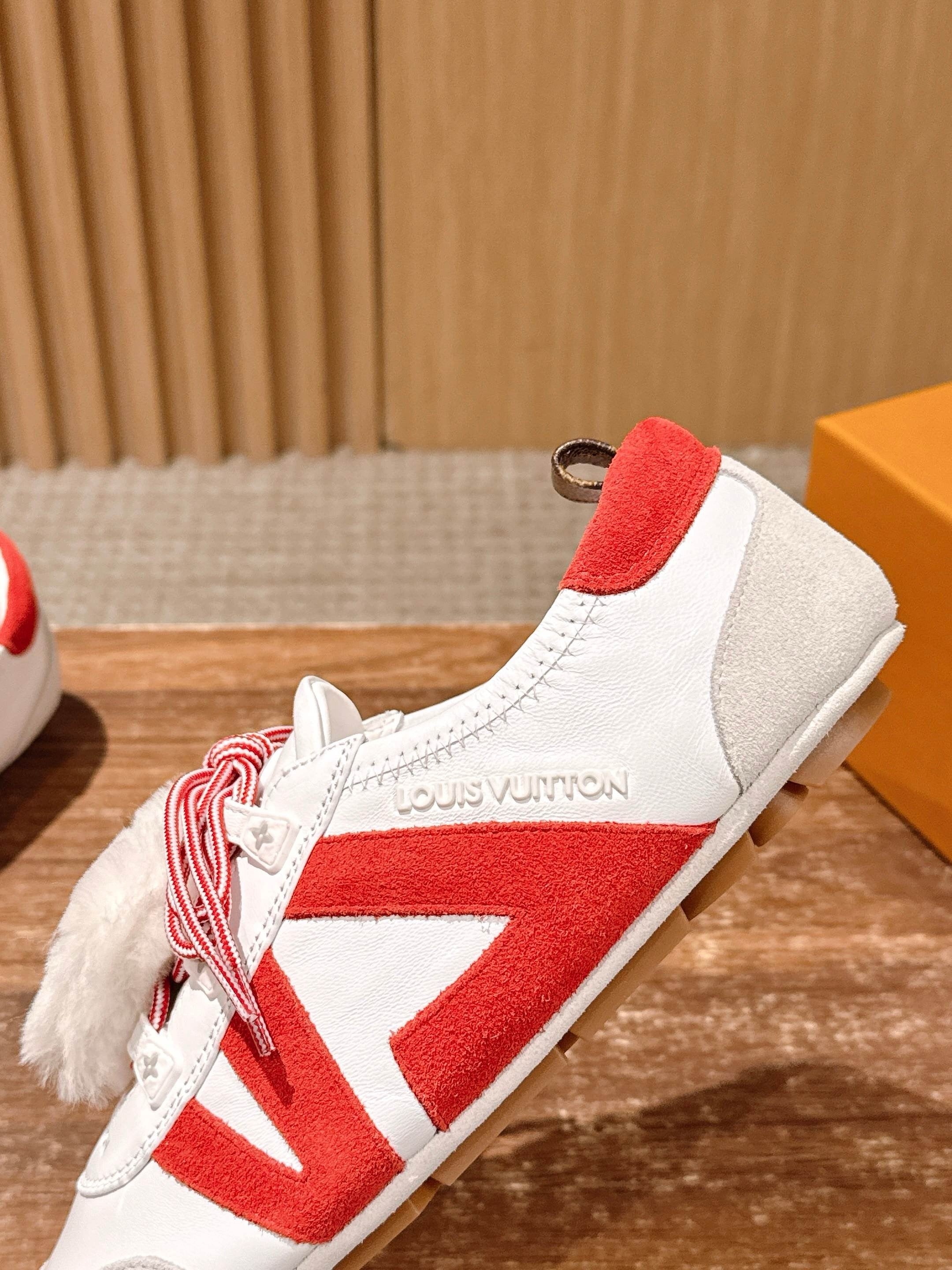 Red and White Shoes