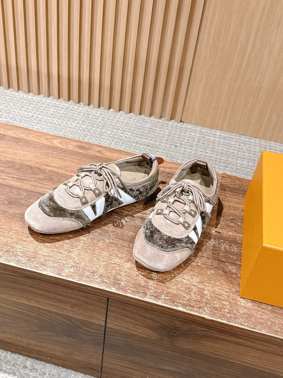 Brown grey, Grey and Black Shoes