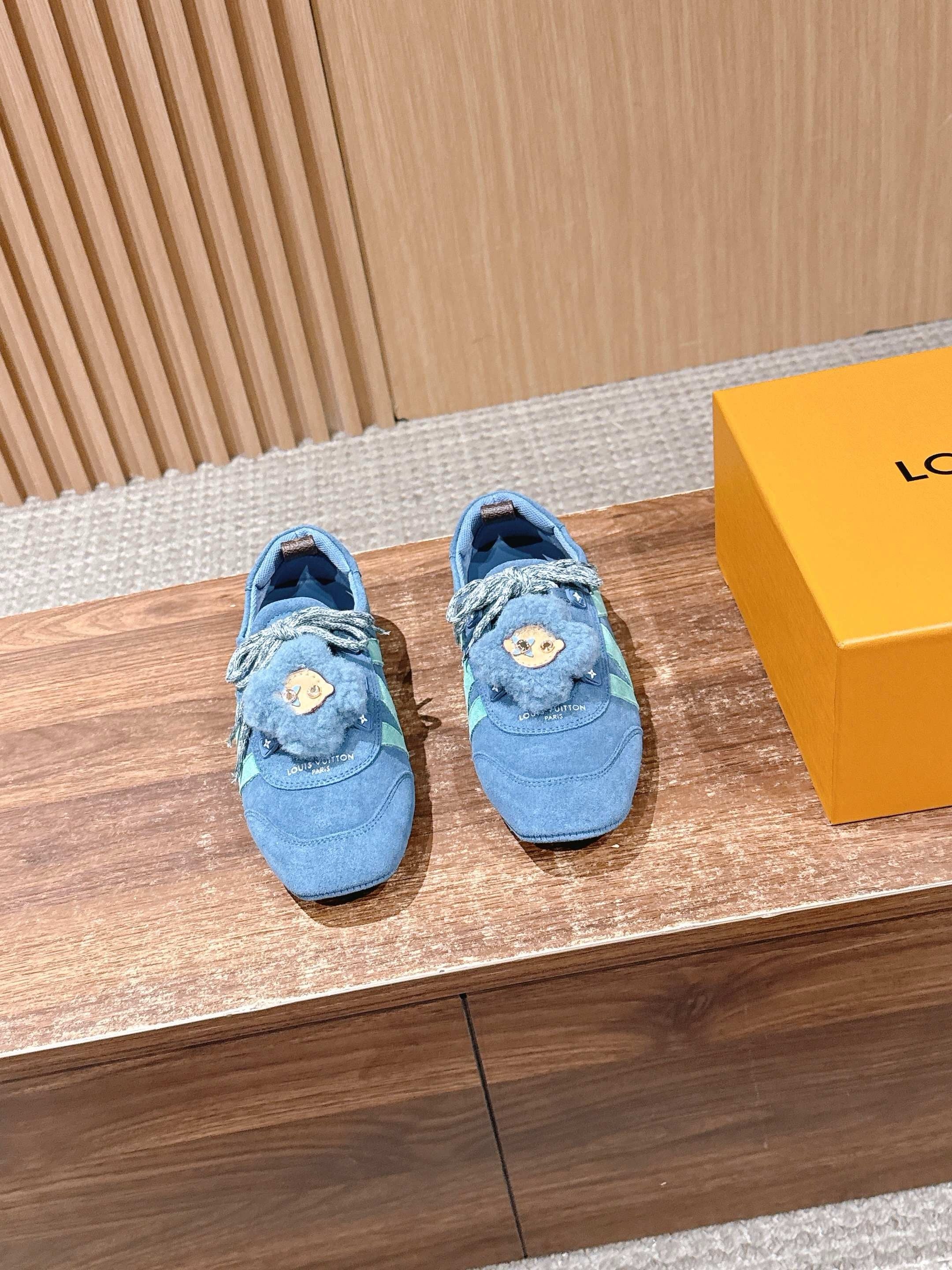 Blue and off-white Shoes