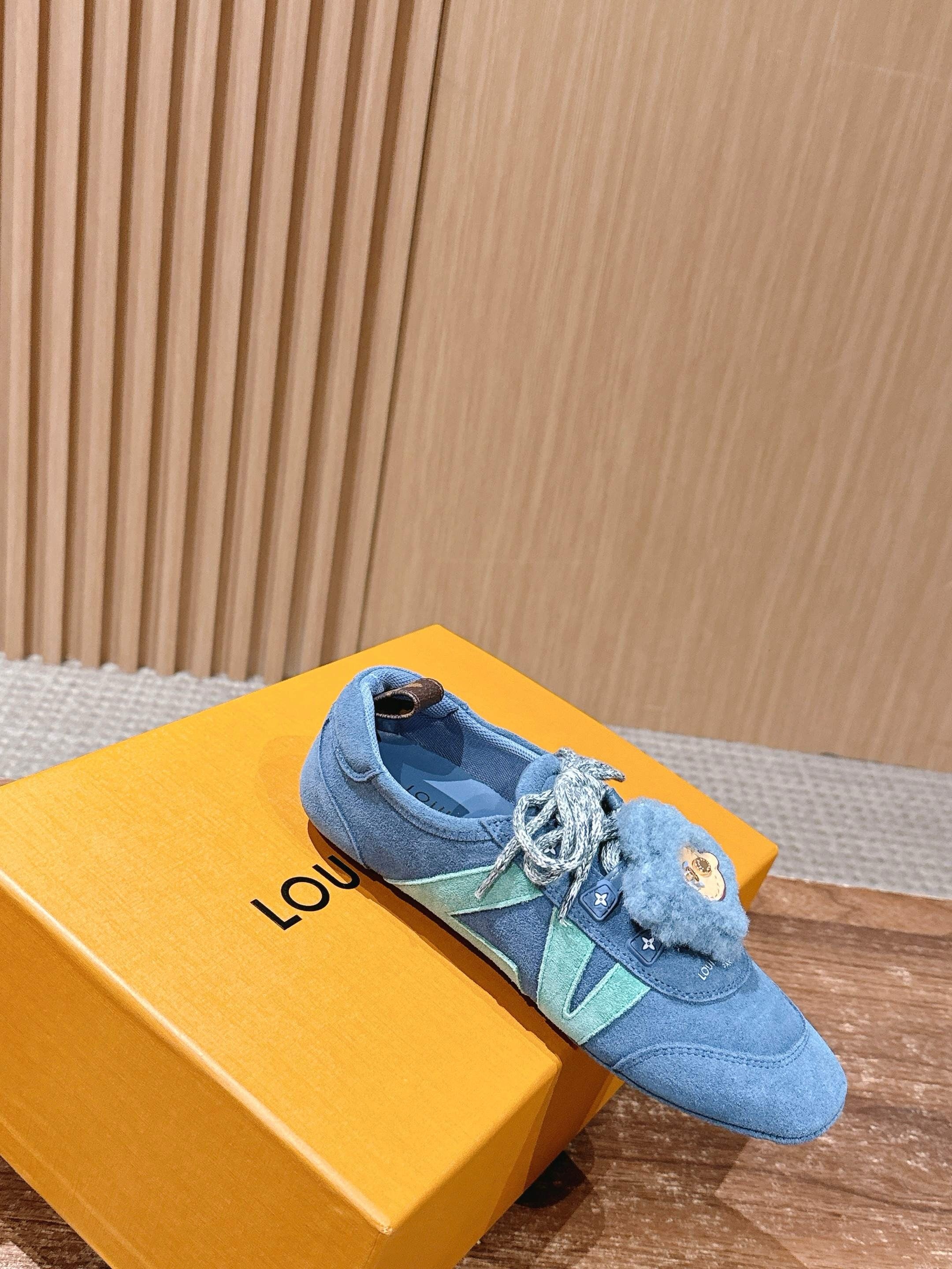 Blue and off-white Shoes