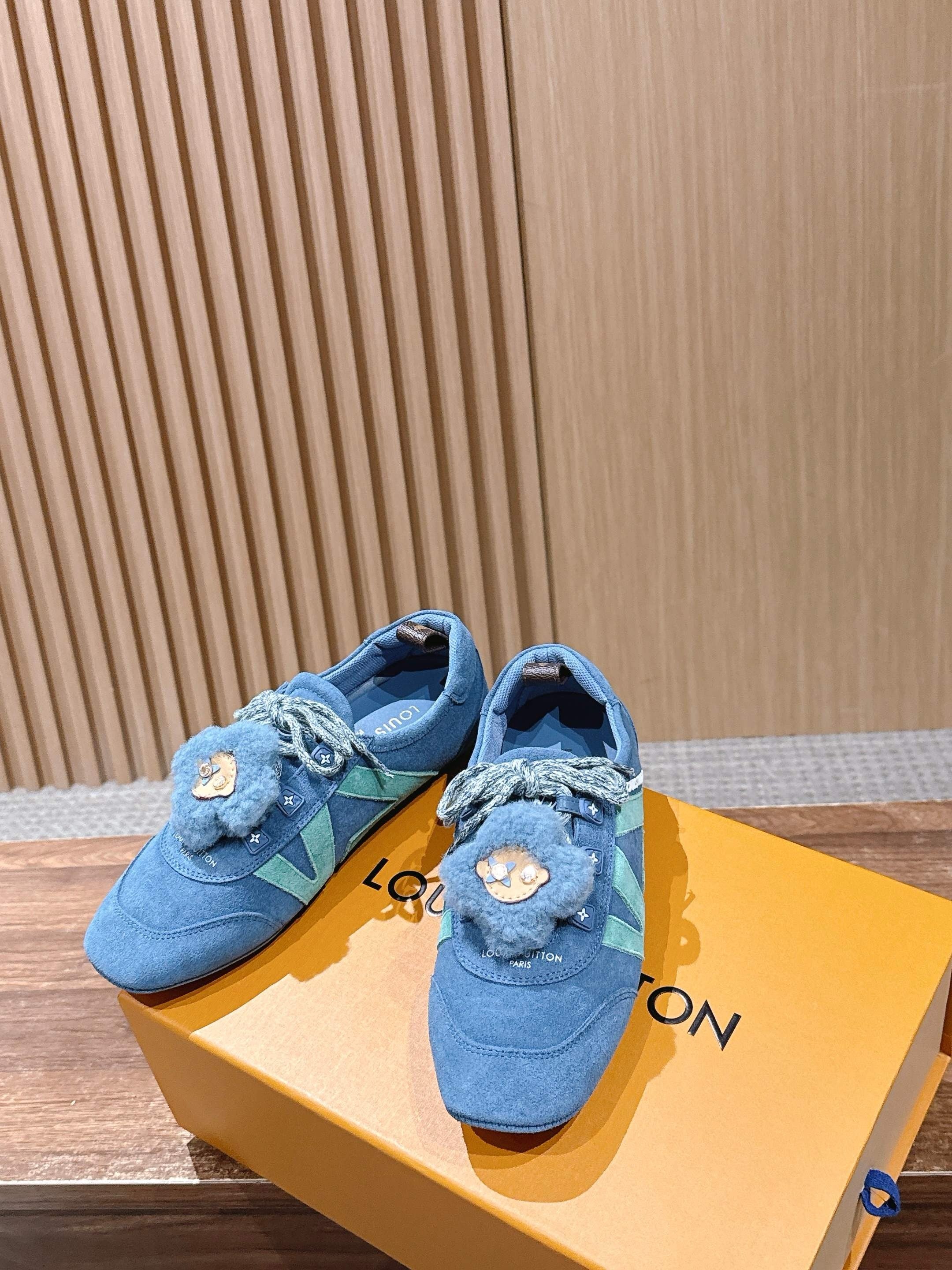 Blue and off-white Shoes