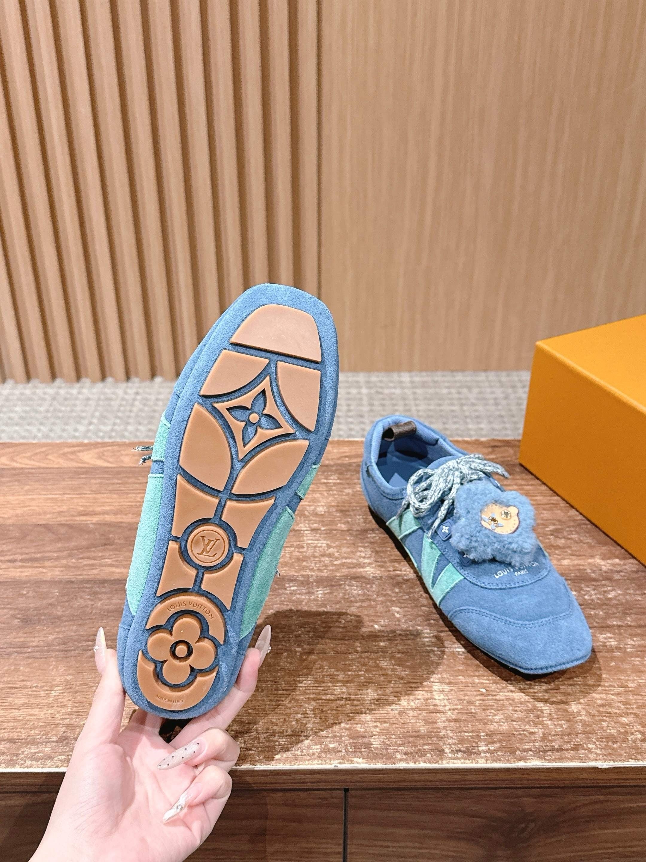 Blue and off-white Shoes