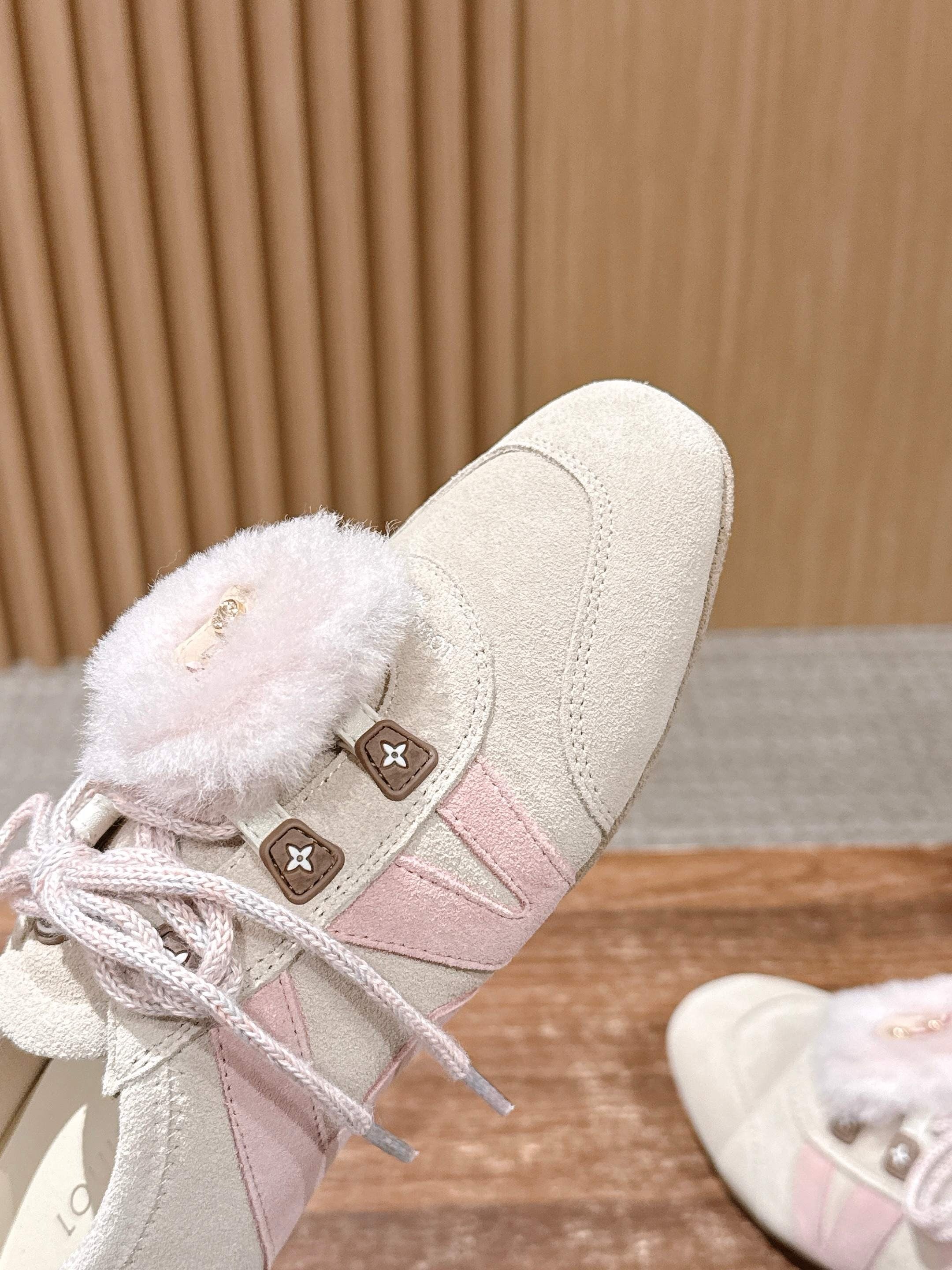 Blue and White Shoes