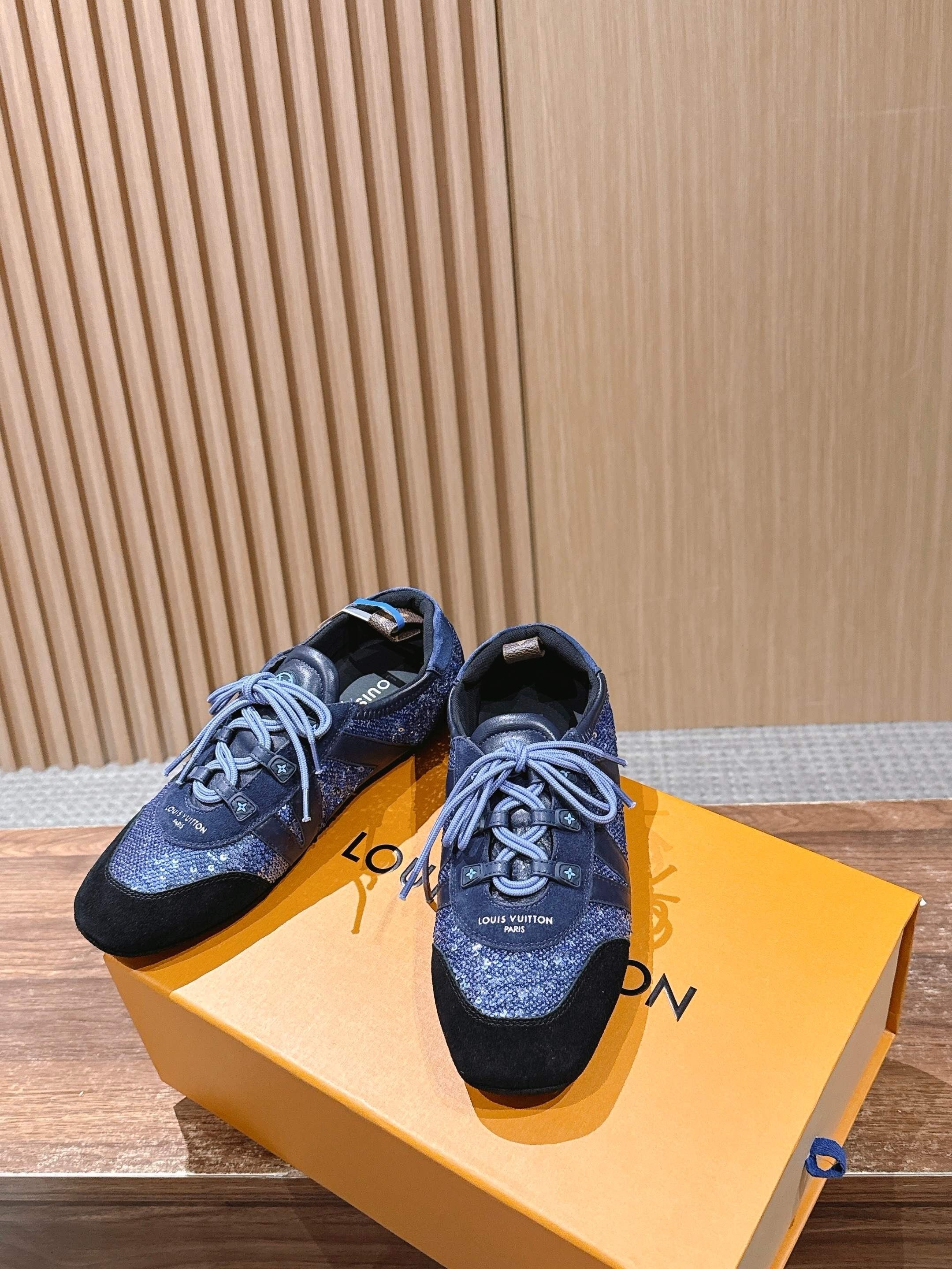 Black blue and Black Shoes