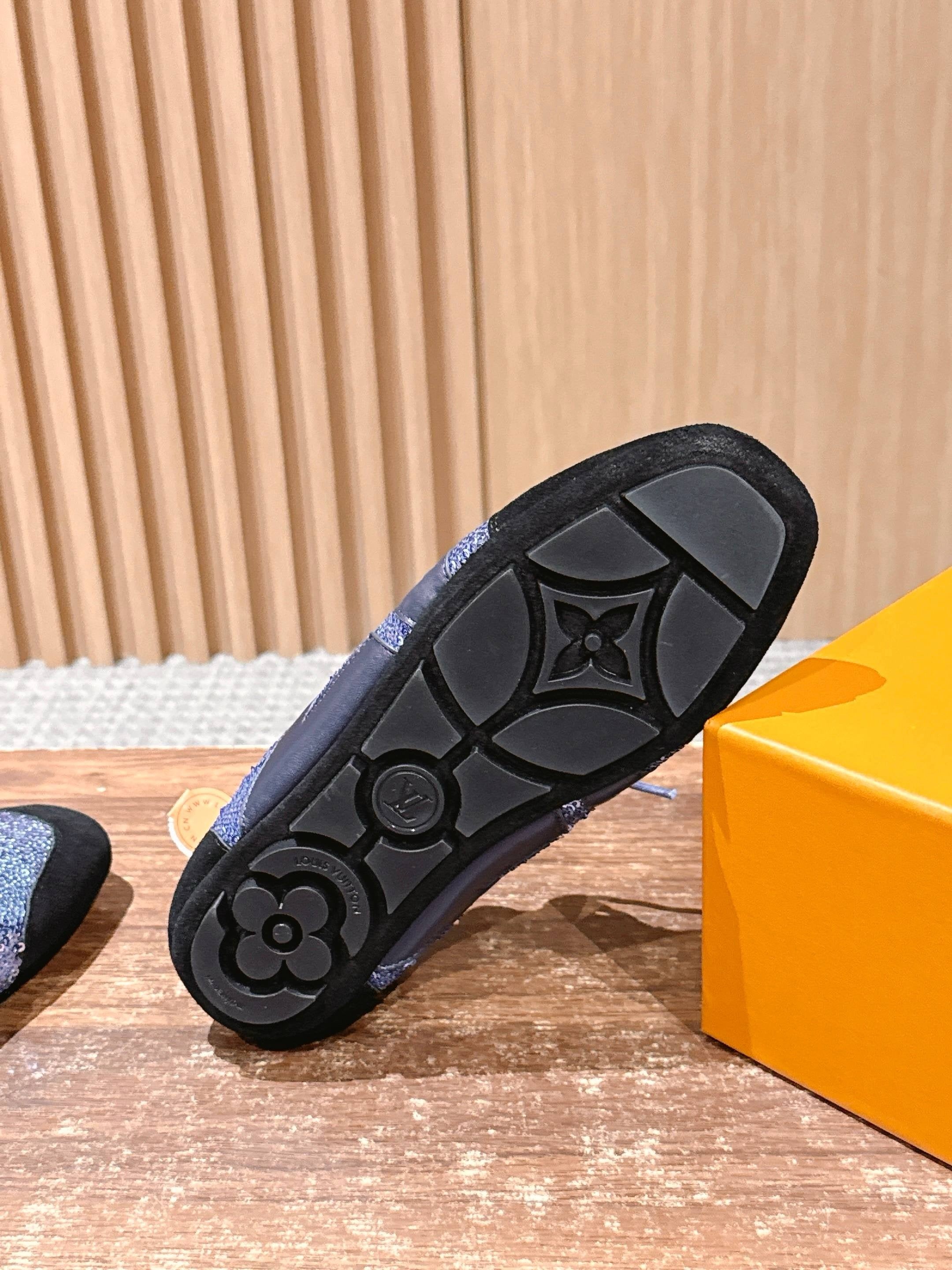 Blue and Black Shoes