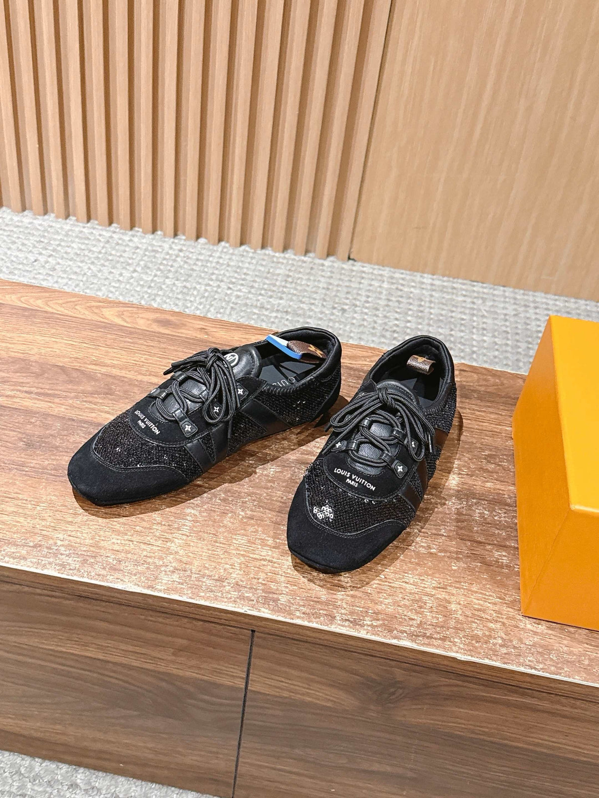 Black blue and Black Shoes