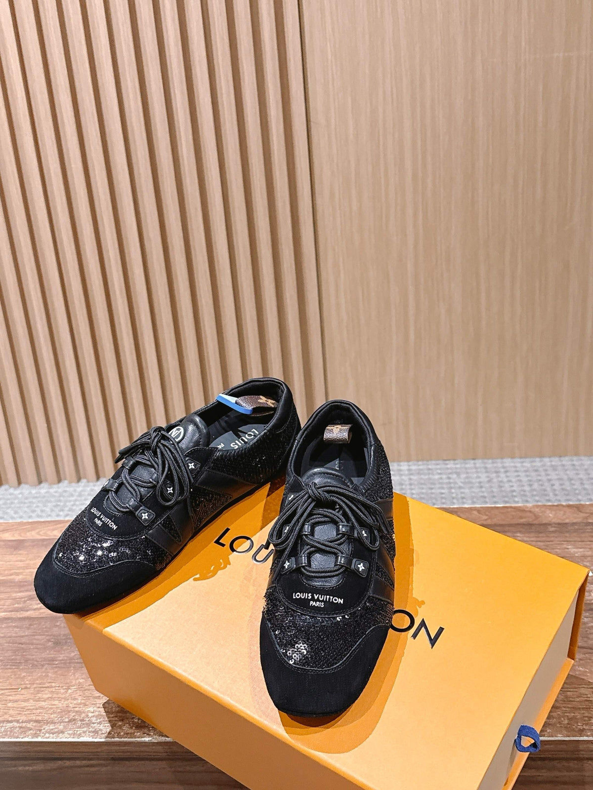 Black blue and Black Shoes
