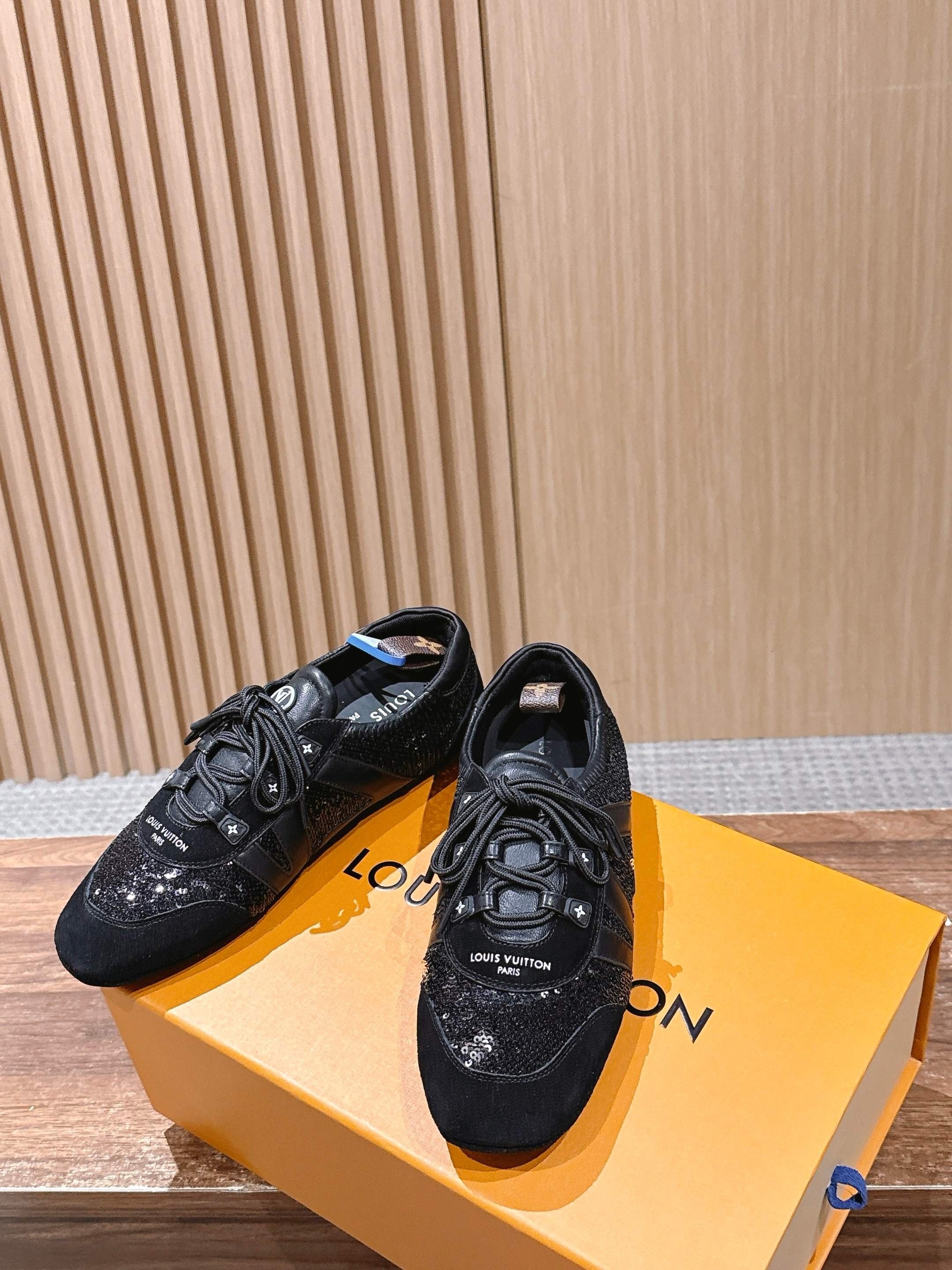 Blue and Black Shoes