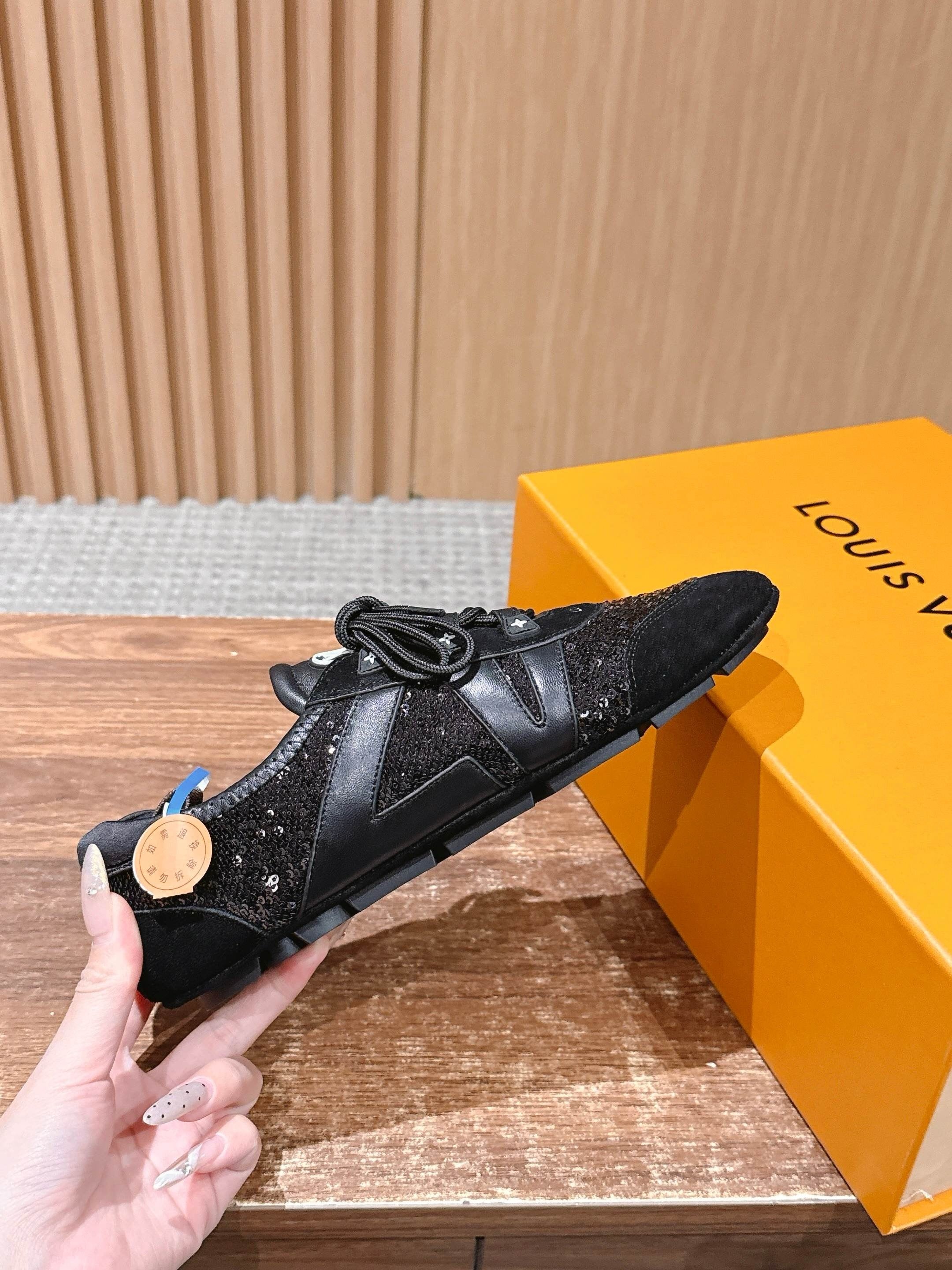 Blue and Black Shoes
