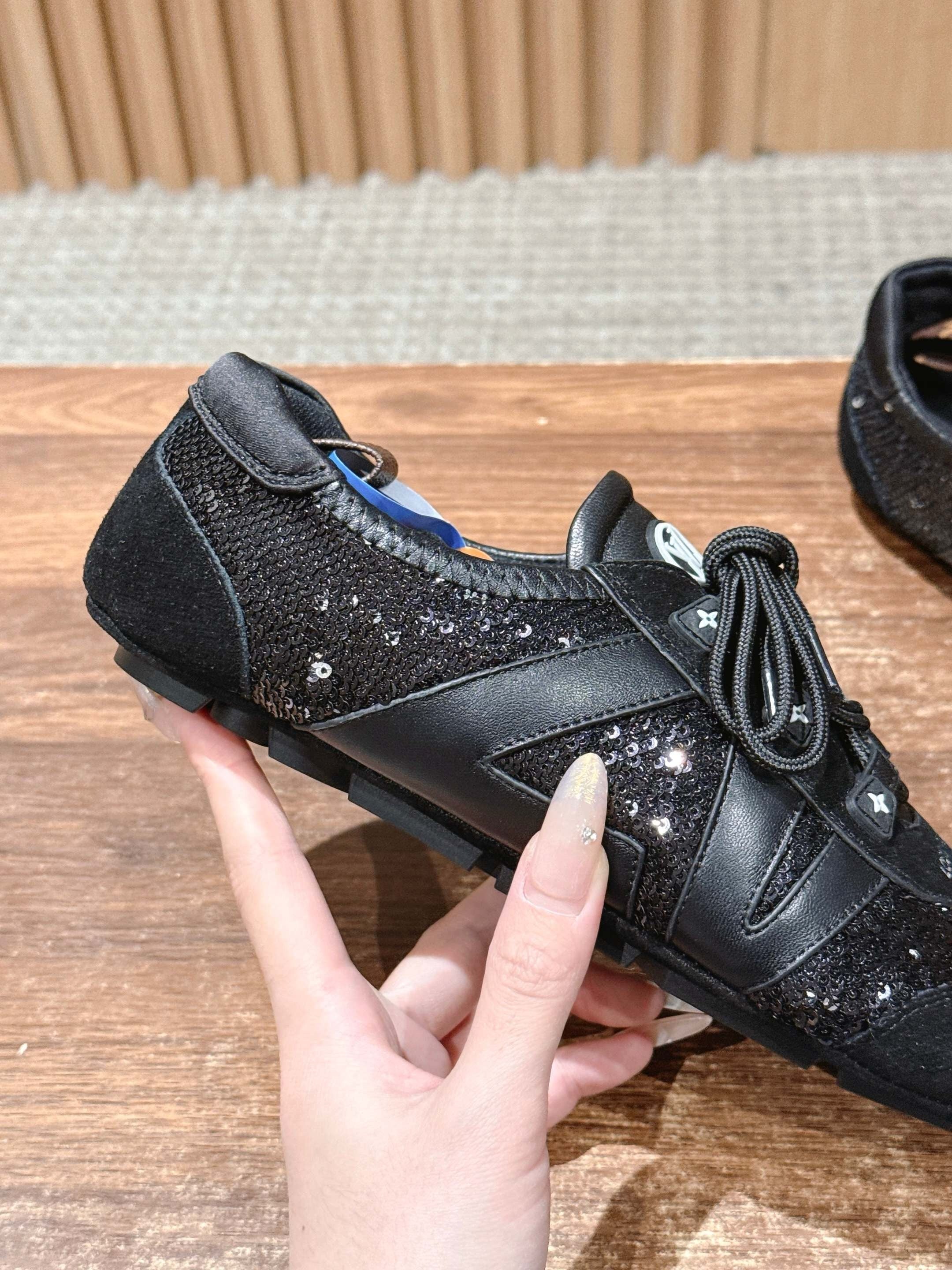 Blue and Black Shoes