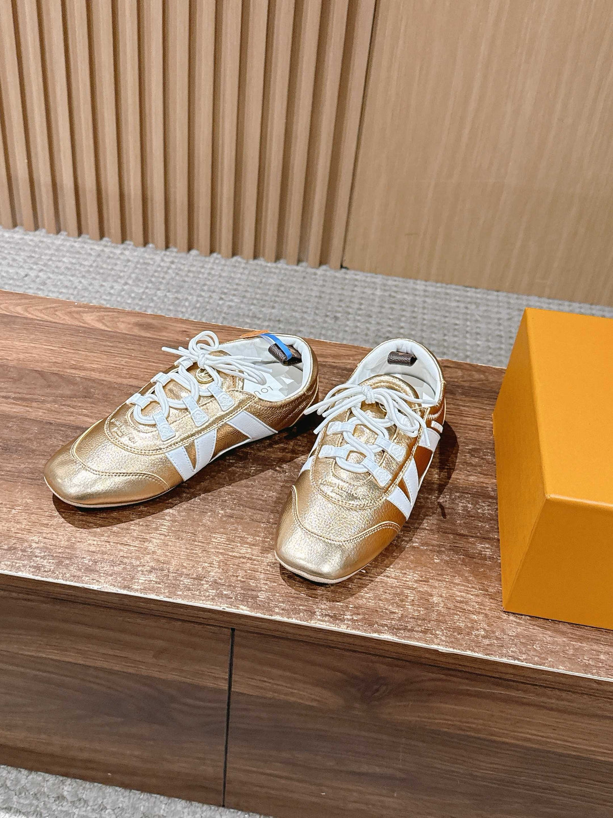 Golden white and Silver white Shoes