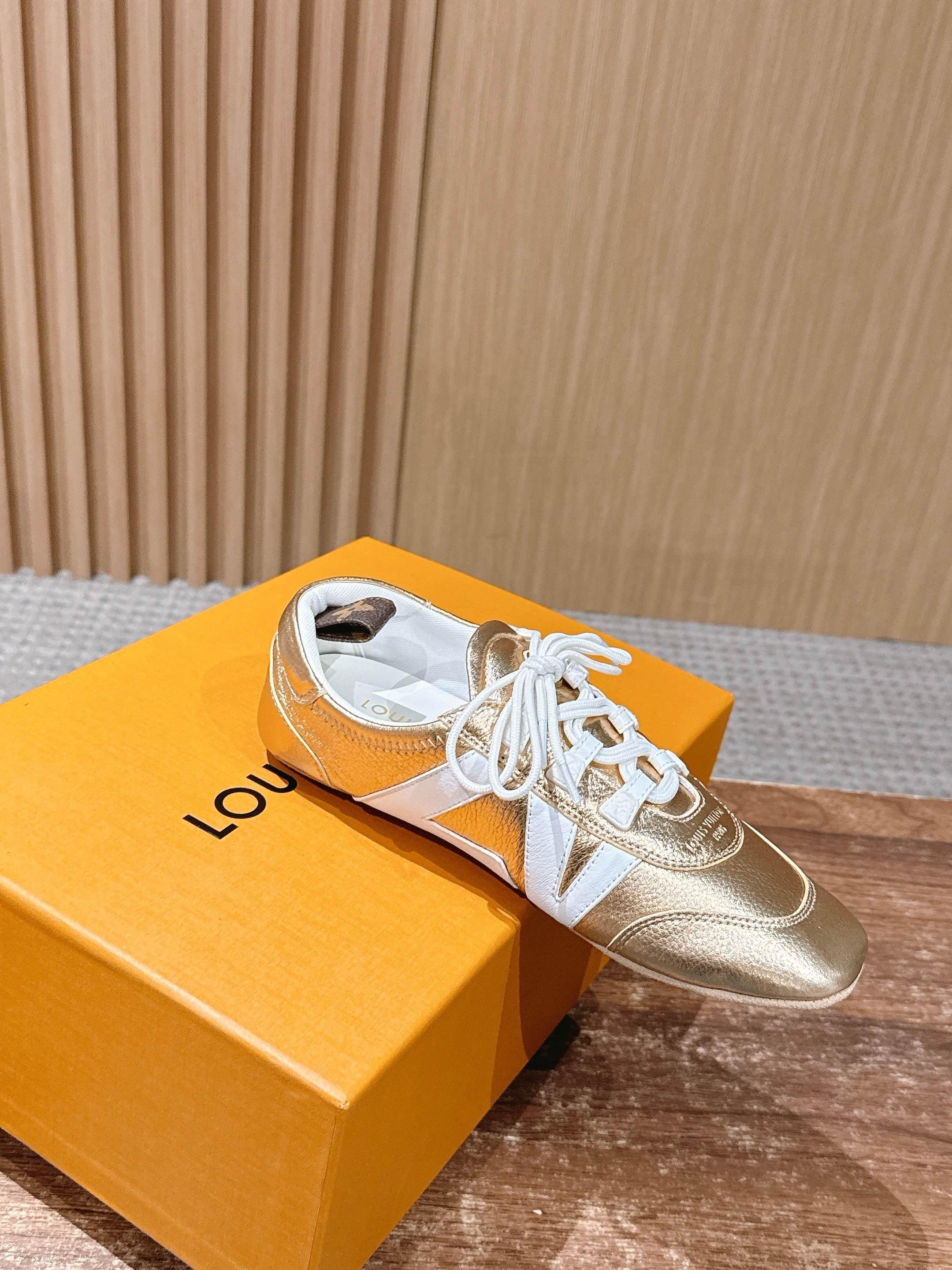 Golden and Grey Shoes