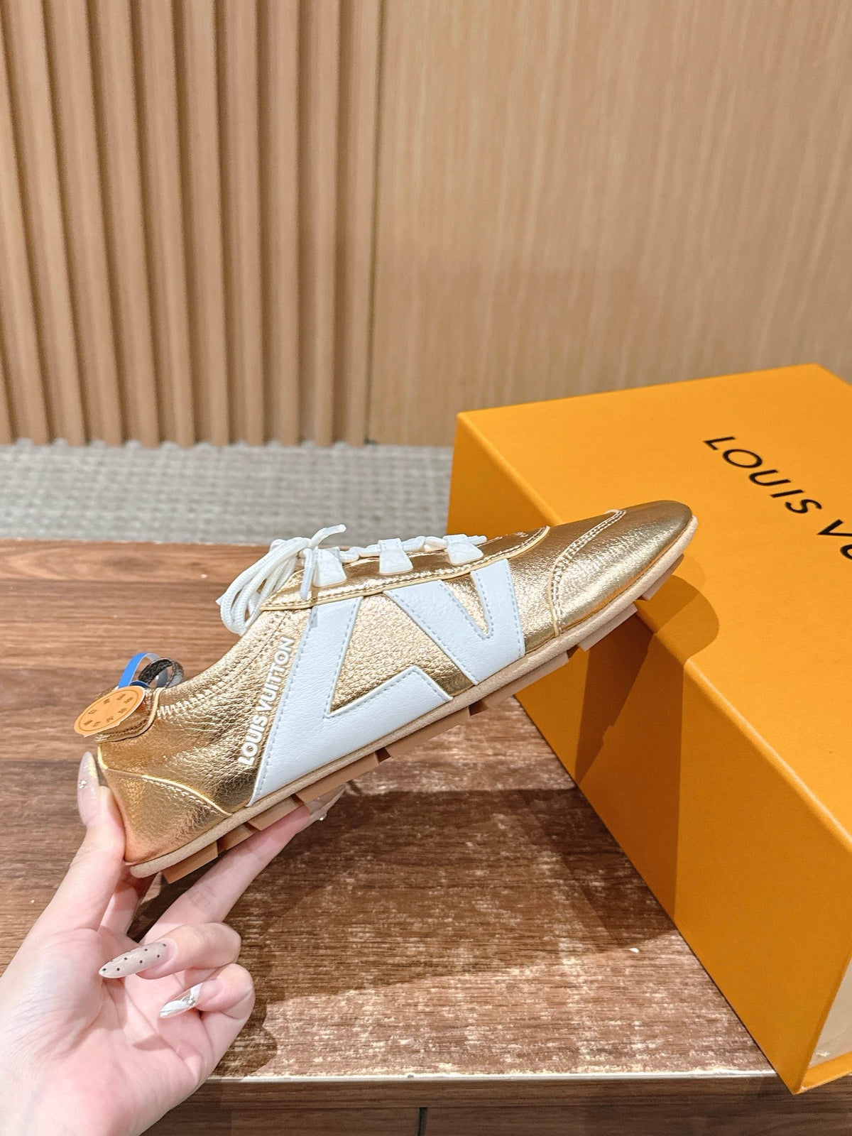 Golden white and Silver white Shoes