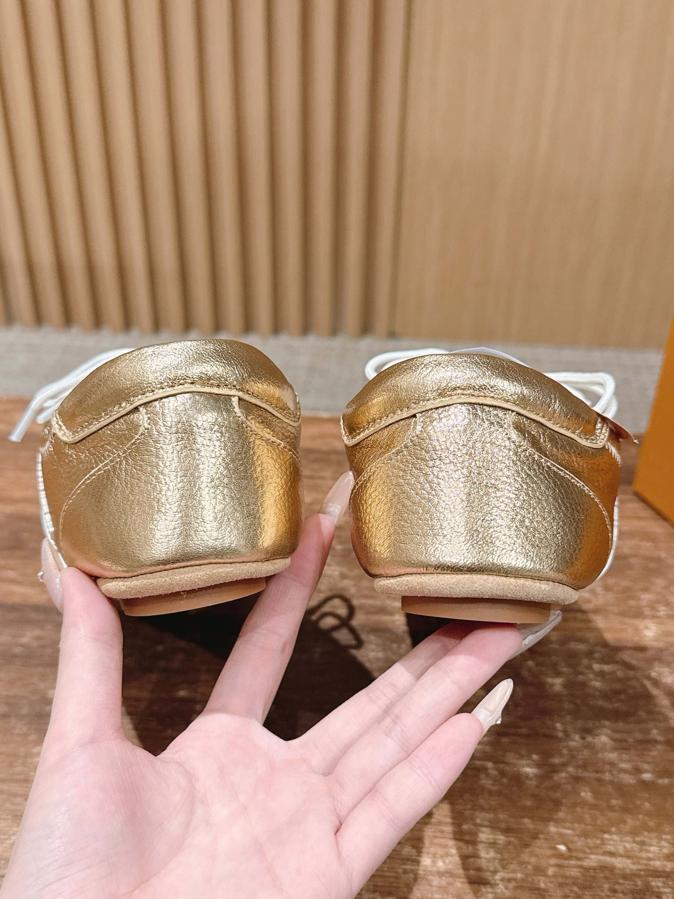 Golden and Grey Shoes