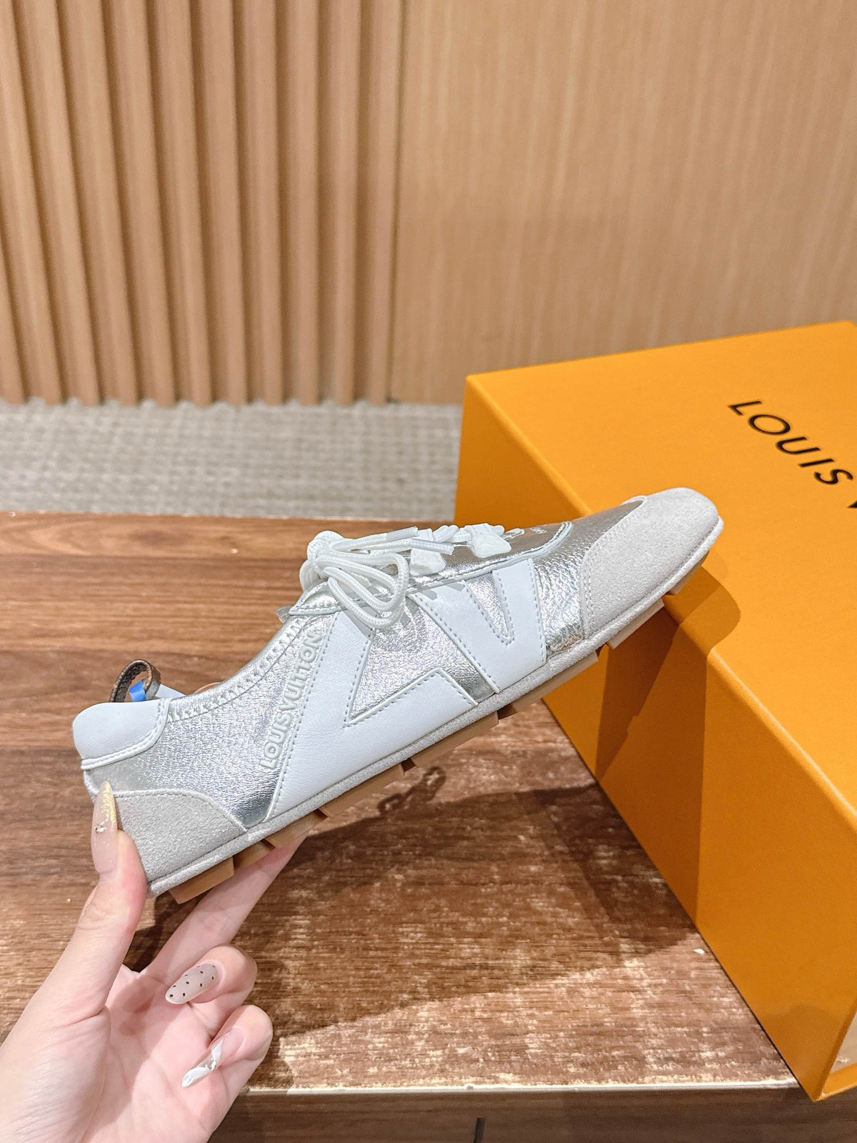 Golden white and Silver white Shoes