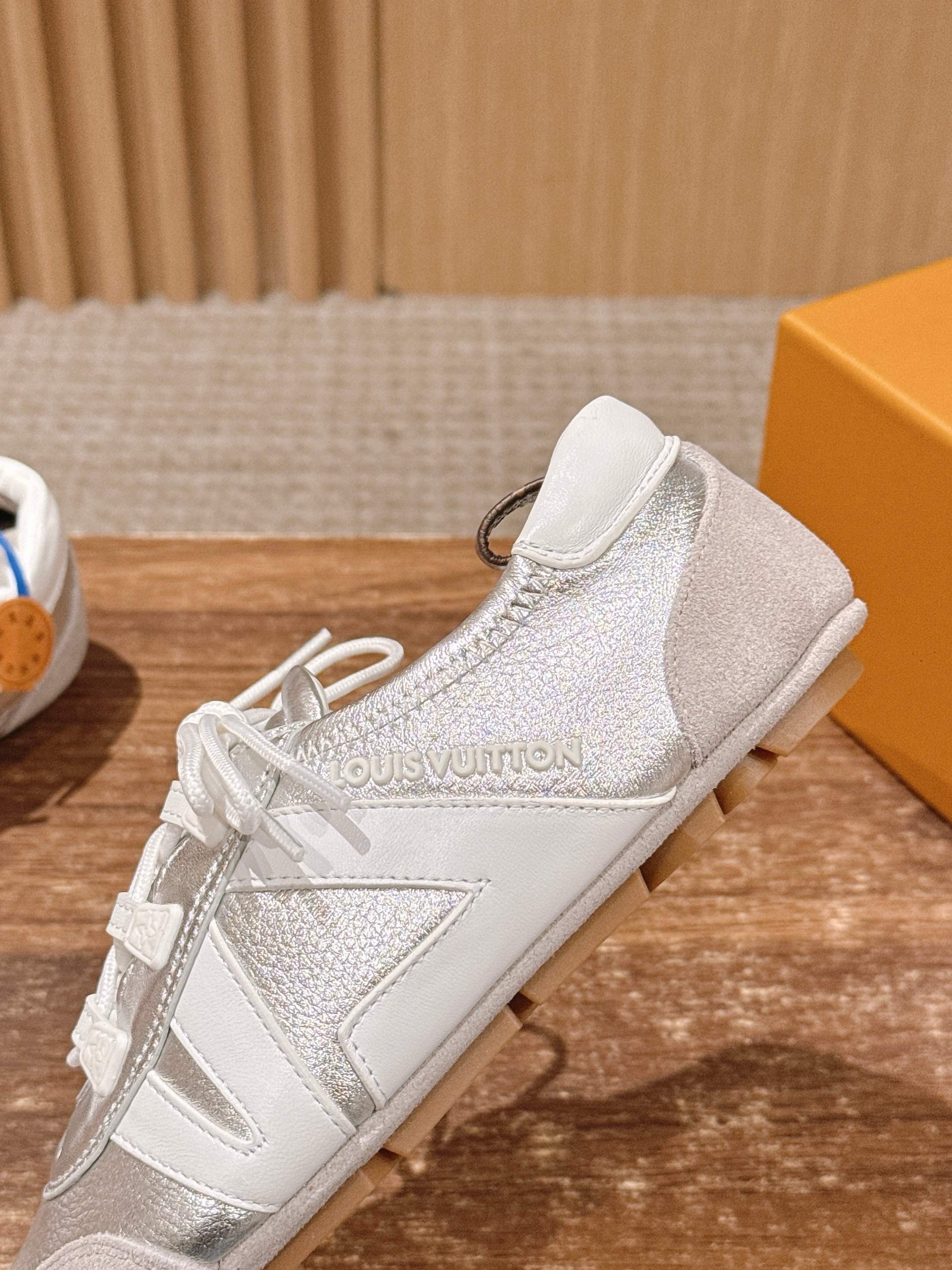 Golden and Grey Shoes