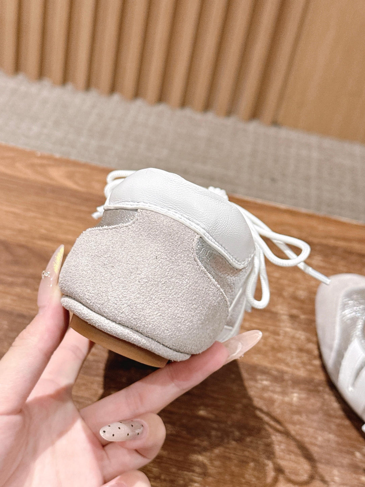 Golden white and Silver white Shoes