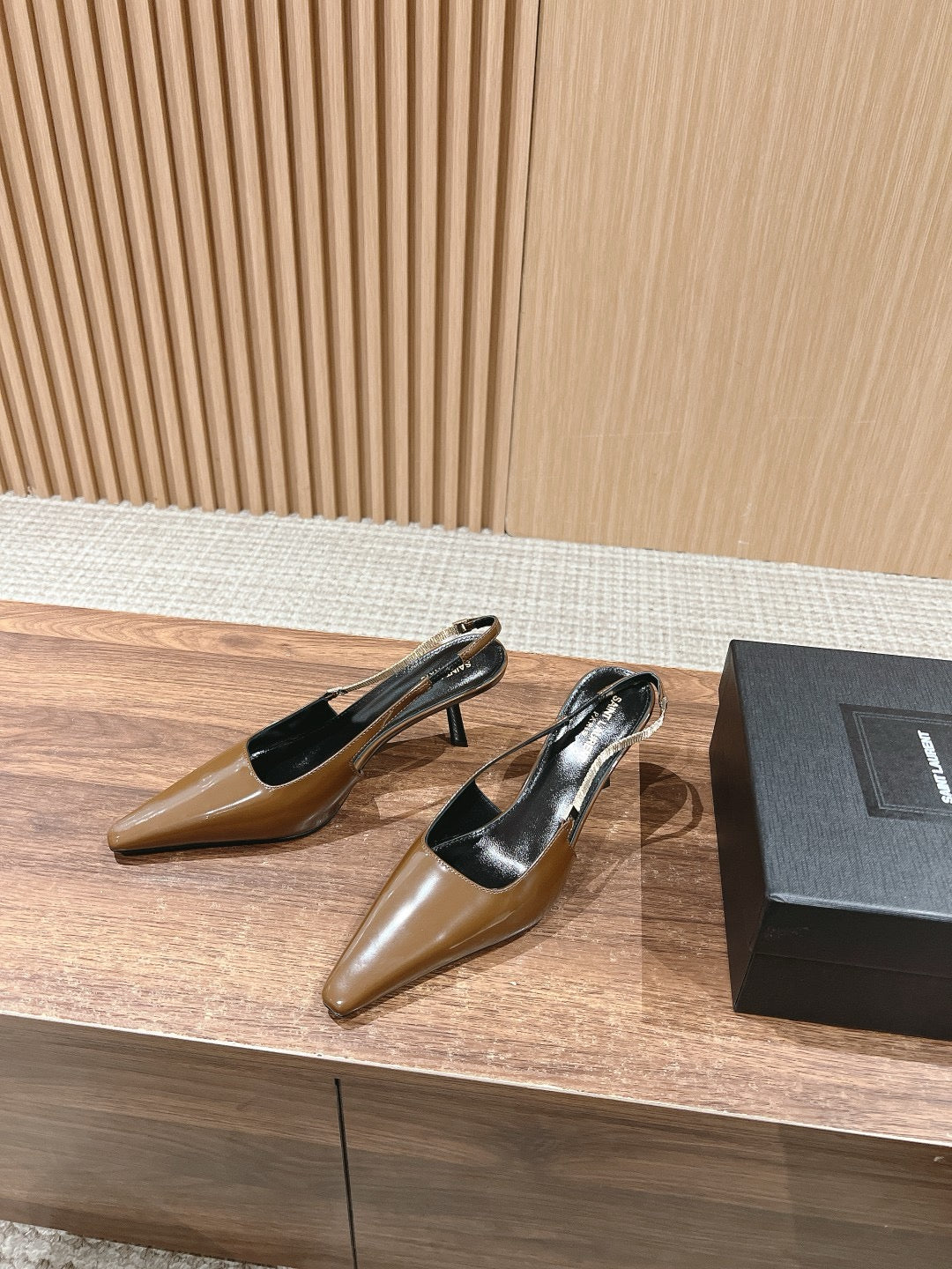 Brown, Croc Black and Black Shoes
