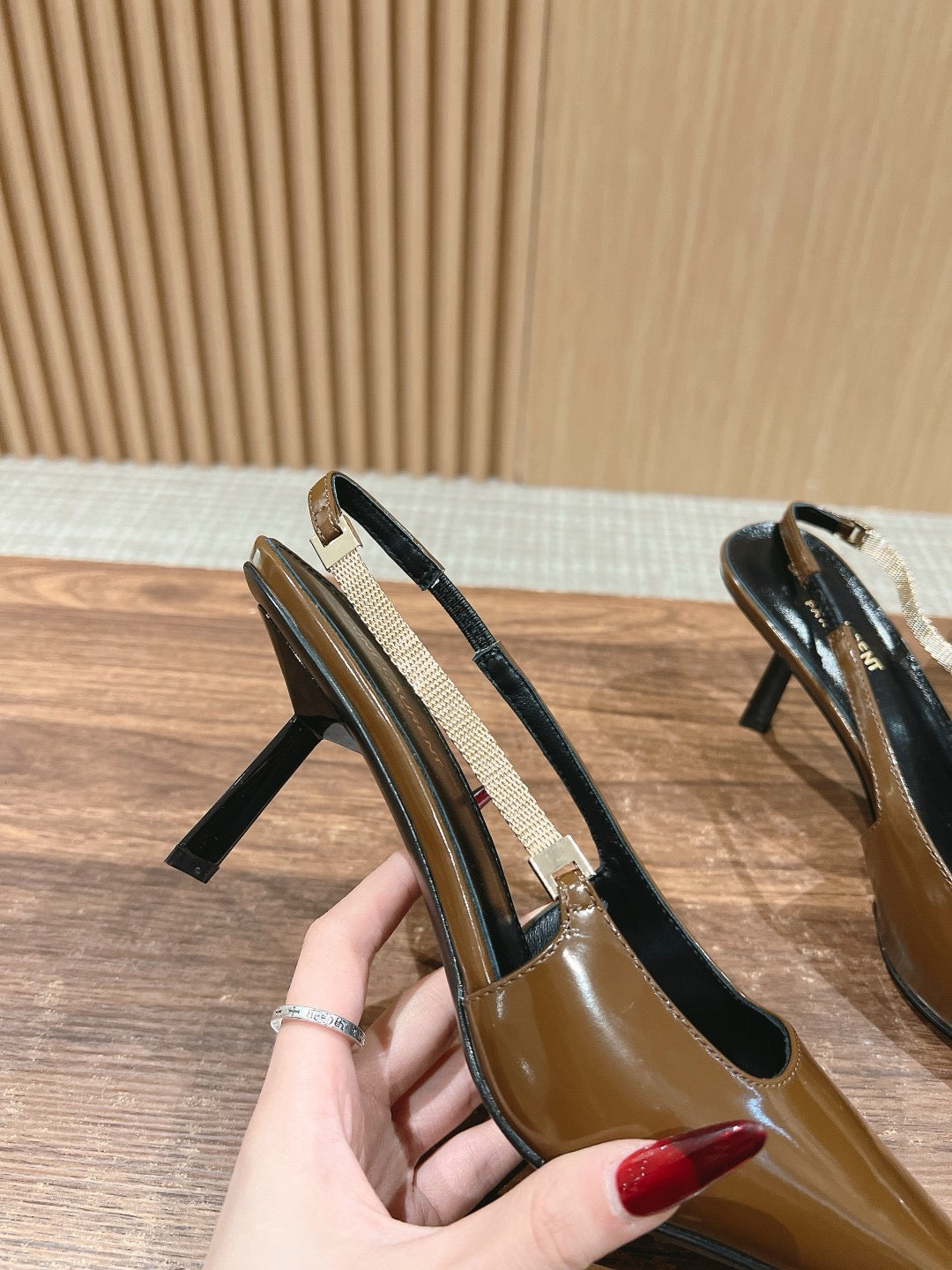 Brown, Croc Black and Black Shoes