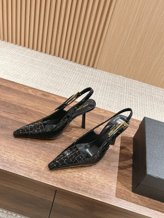 Croc Black and Matte Black Shoes