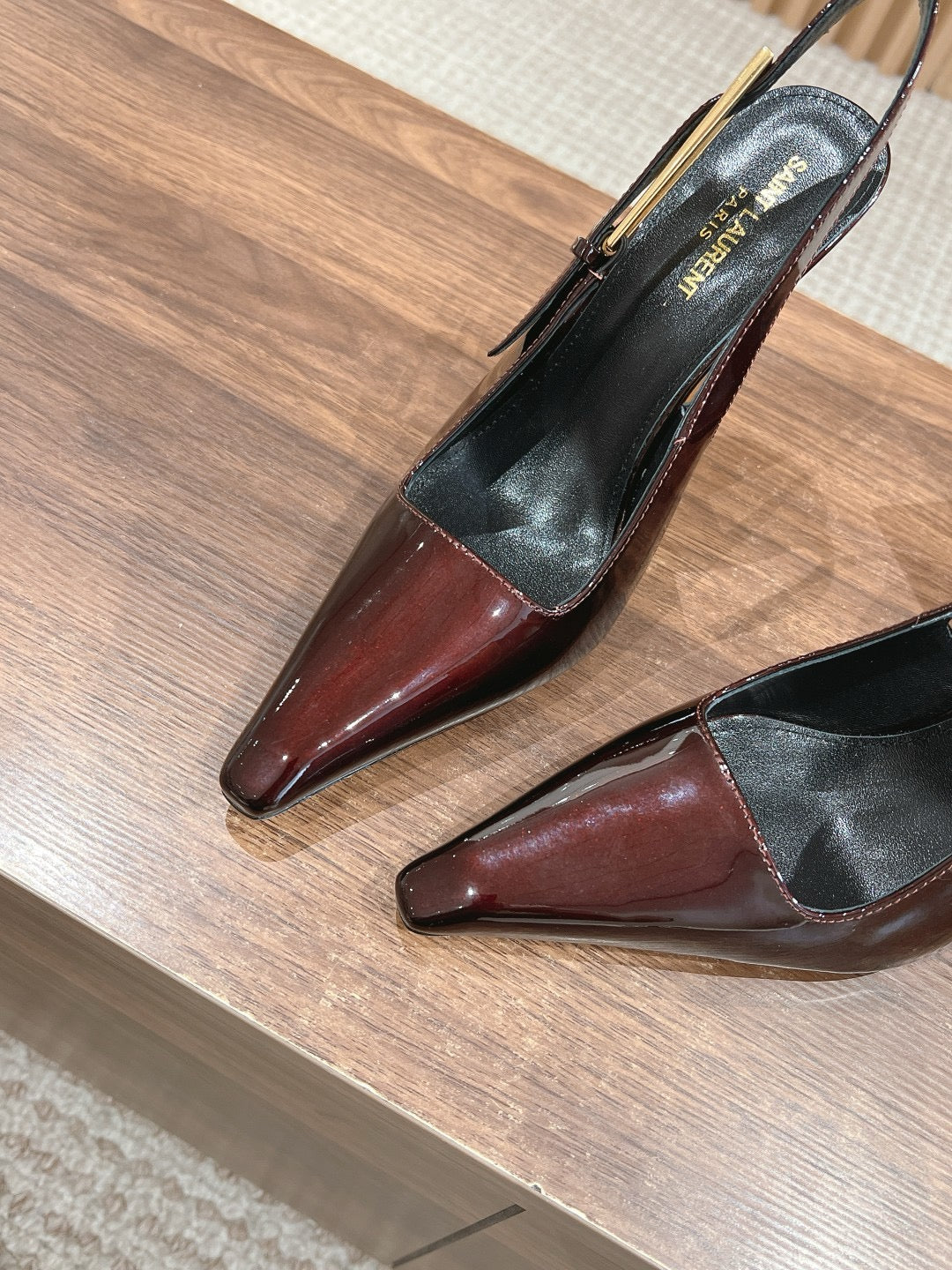 Wine Red, Black and Brown Shoes