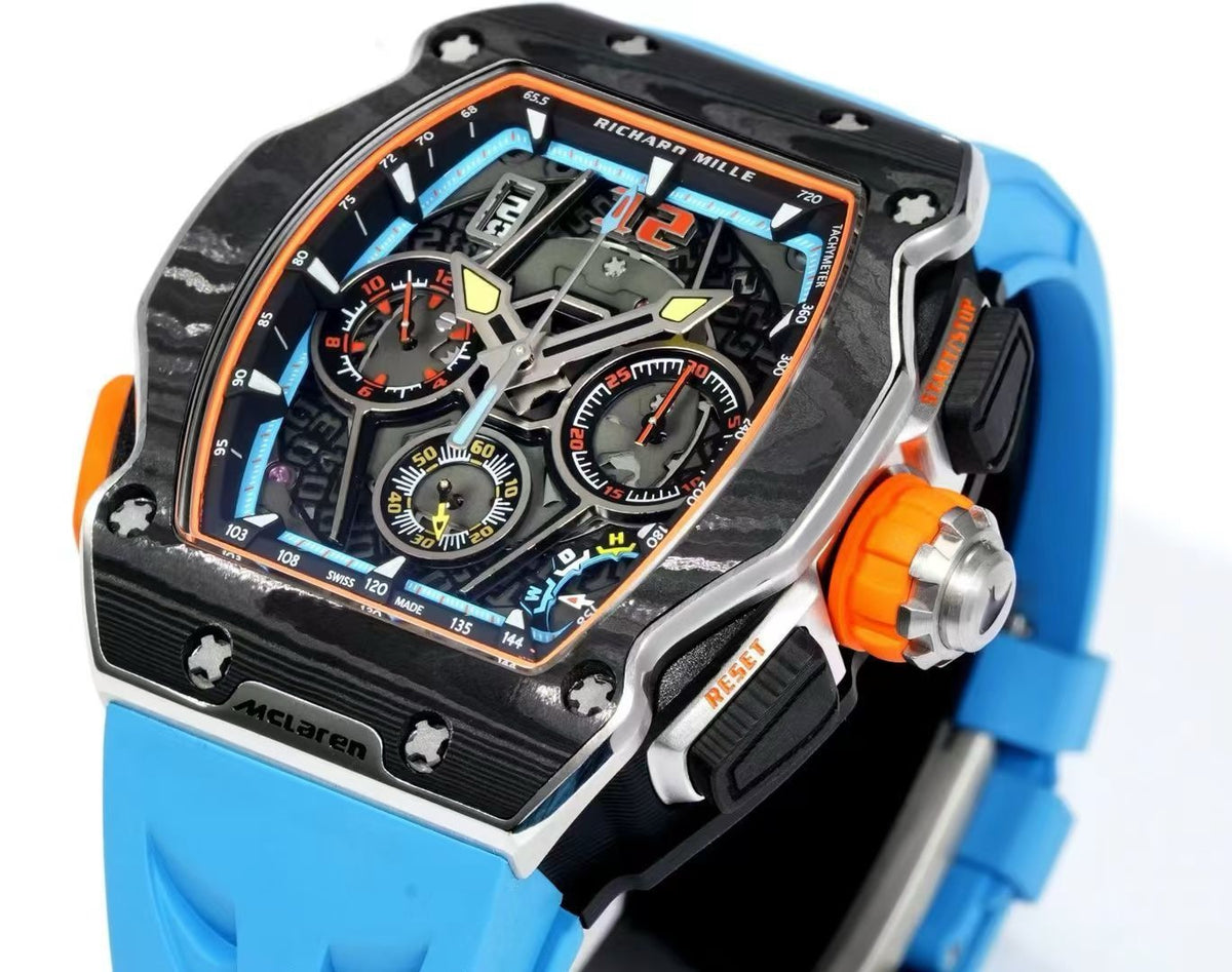 Black orange, Black and Black blue Watch