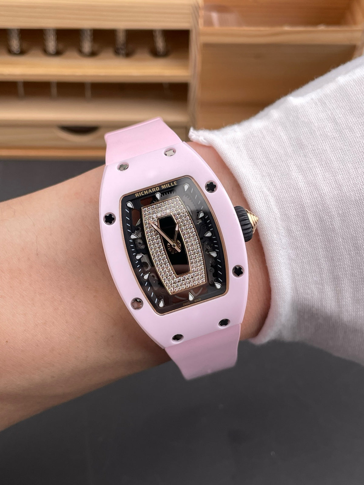 Pink and White Watch