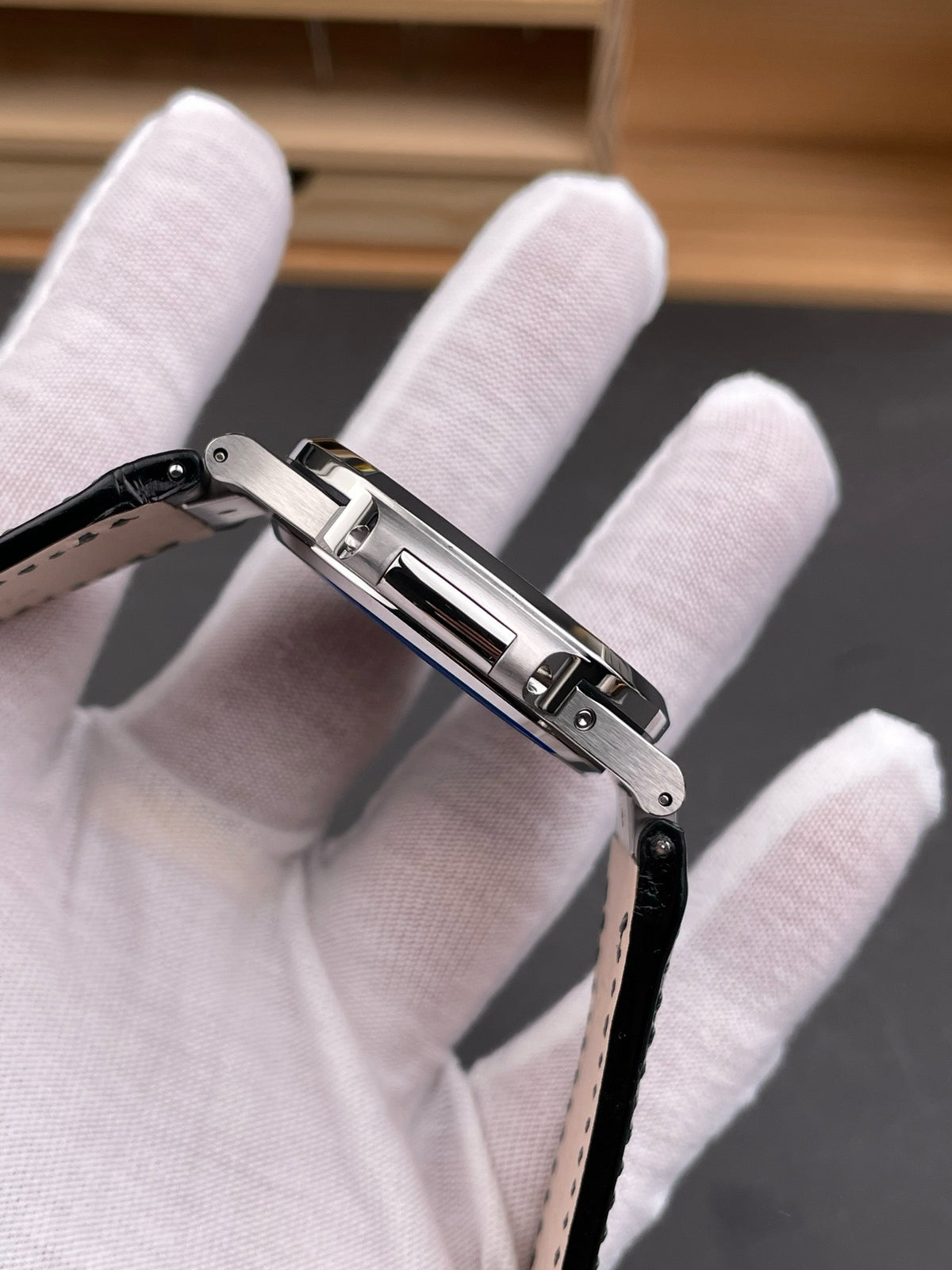 Orange black silver and Black silver Watch