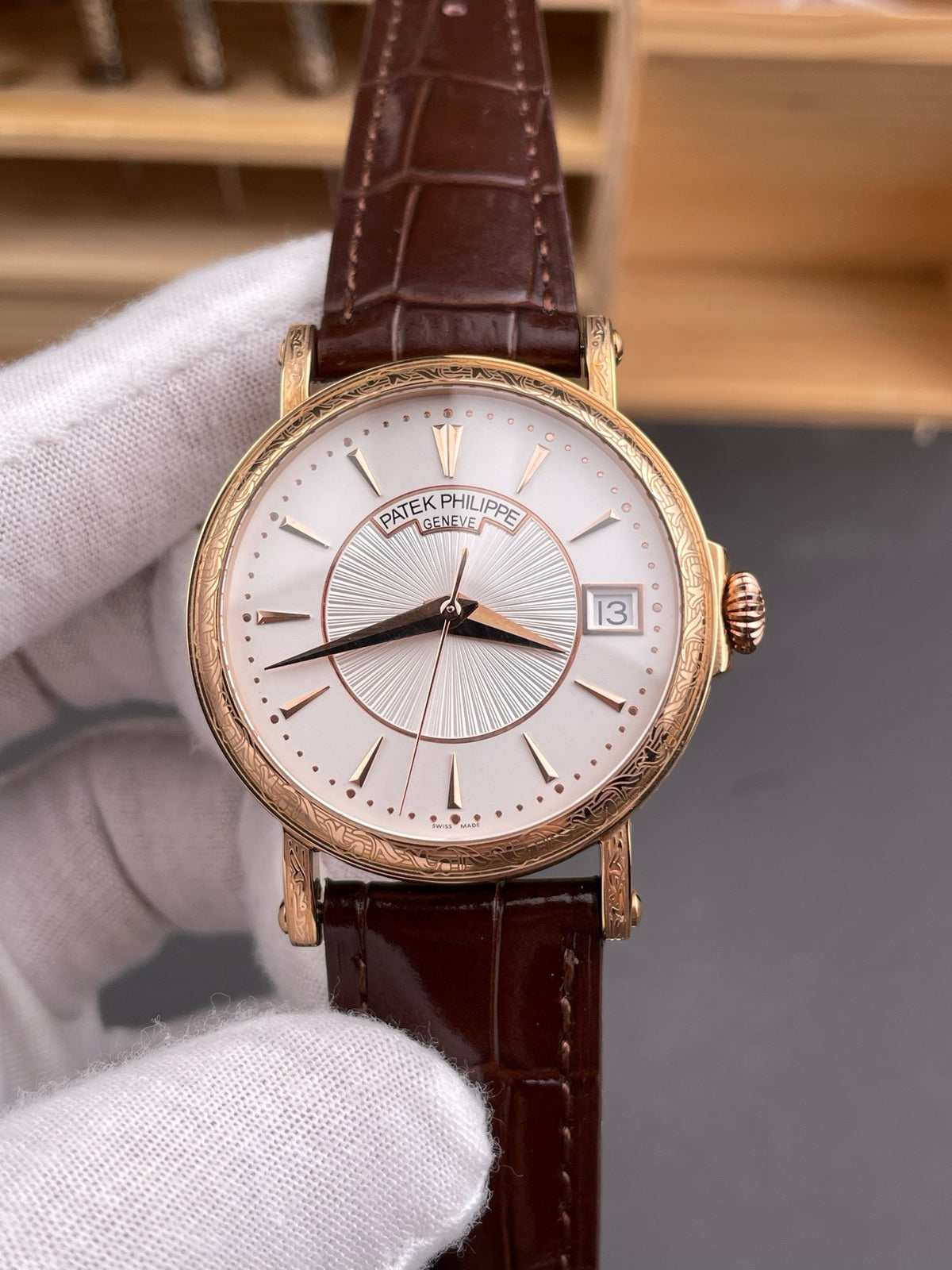 Black and Brown white Watch