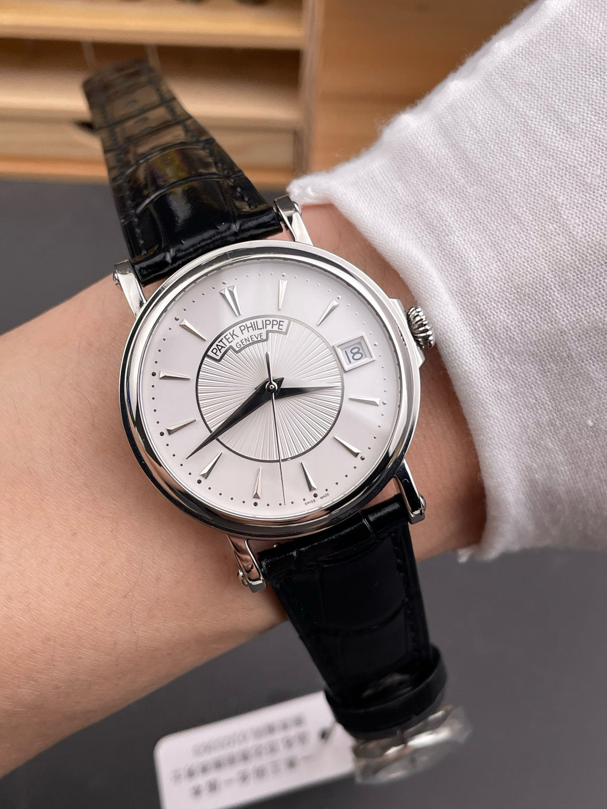 Black white and Brown white Watch
