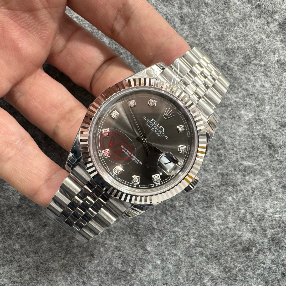 Slate grey Silver Watch - FashionHype.xyz