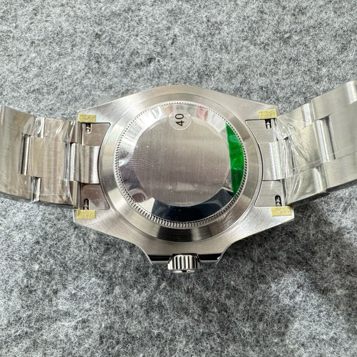 Silver black and Silver green Watch