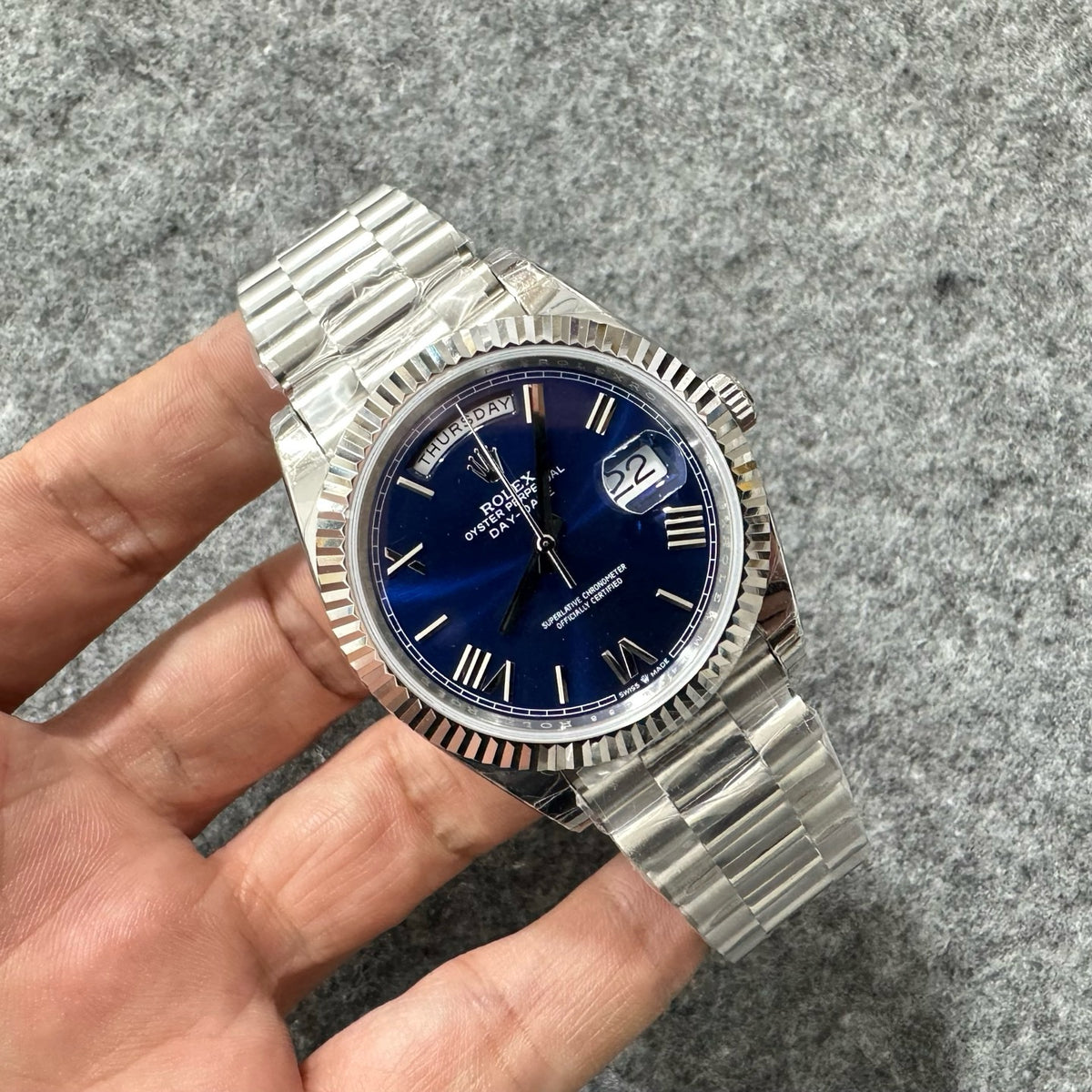 Silver blue Watch