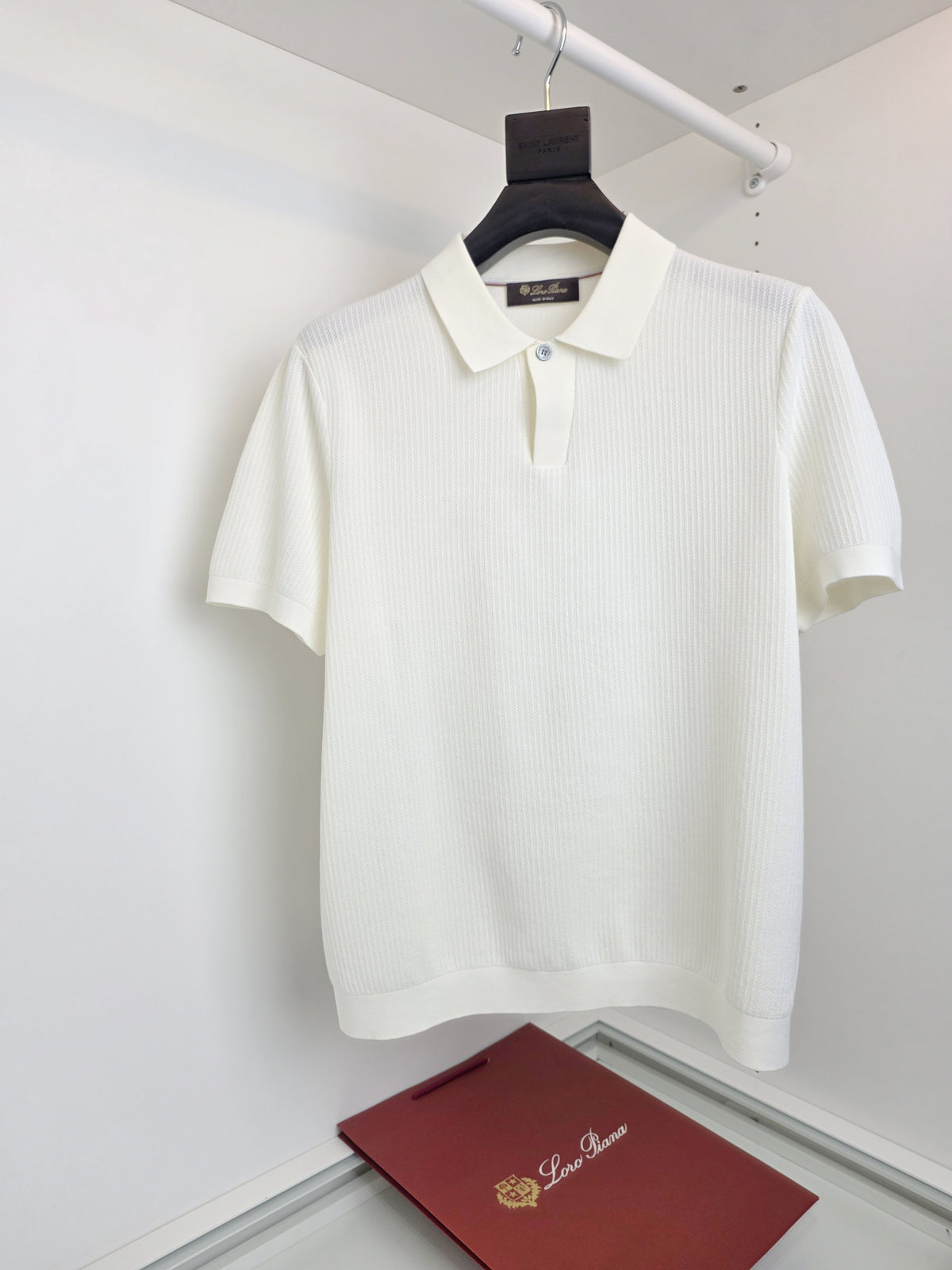 White, Blue and Grey Polo - Size 50