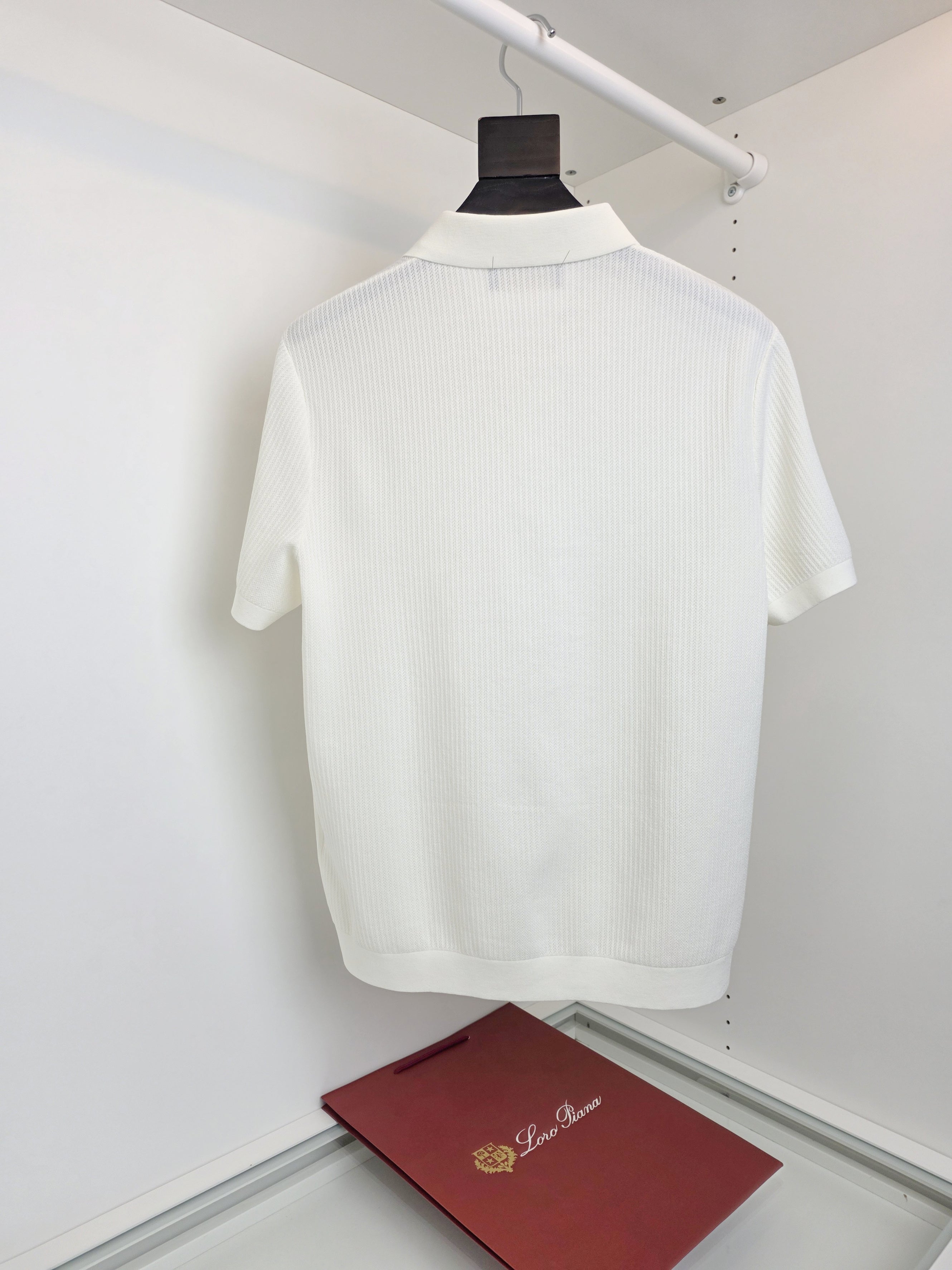 White, Blue and Grey Polo - Size 50