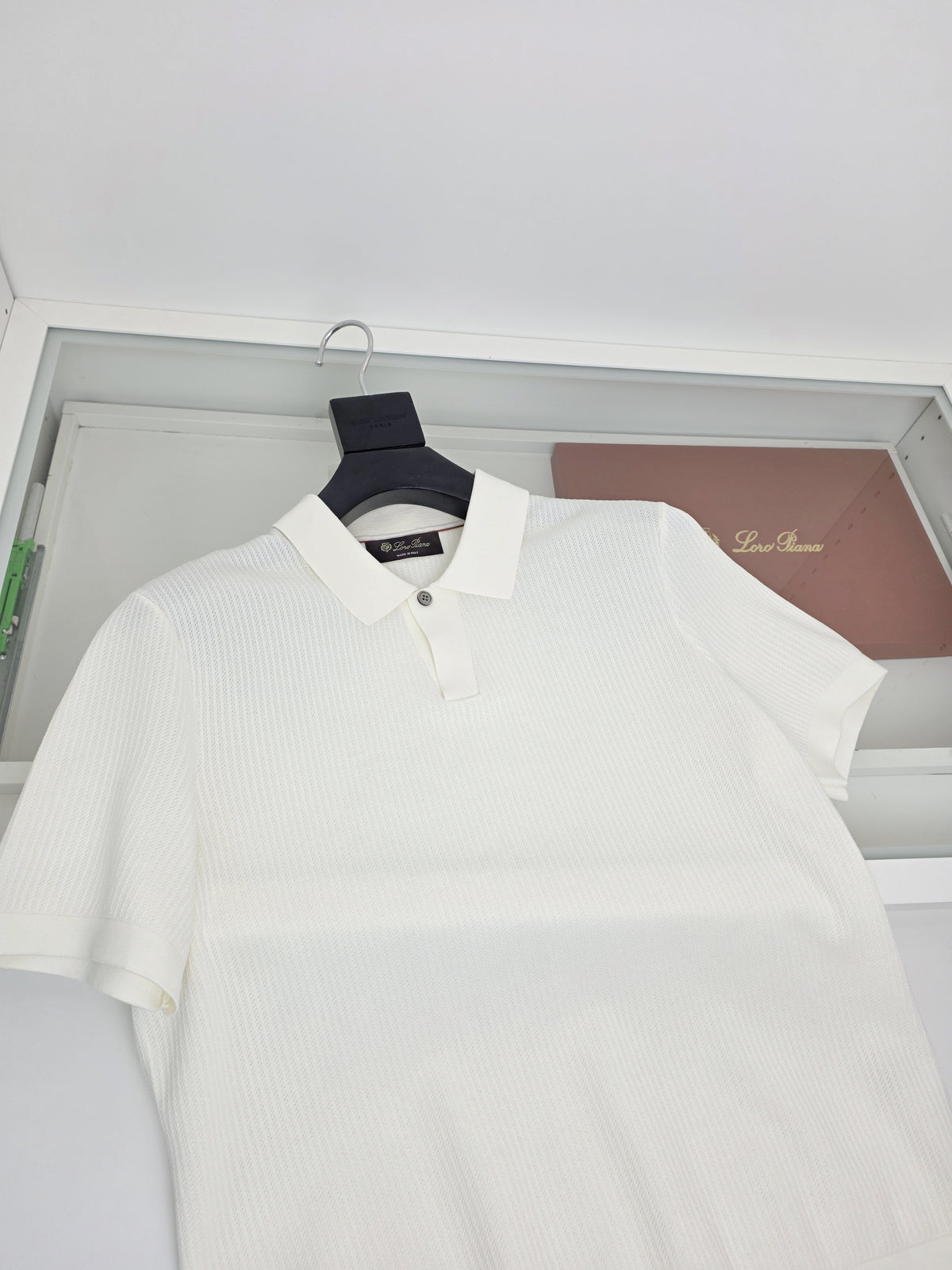 White, Blue and Grey Polo - Size 50