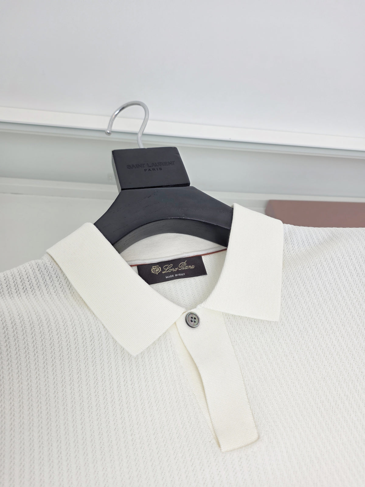 White, Blue and Grey Polo - Size 50
