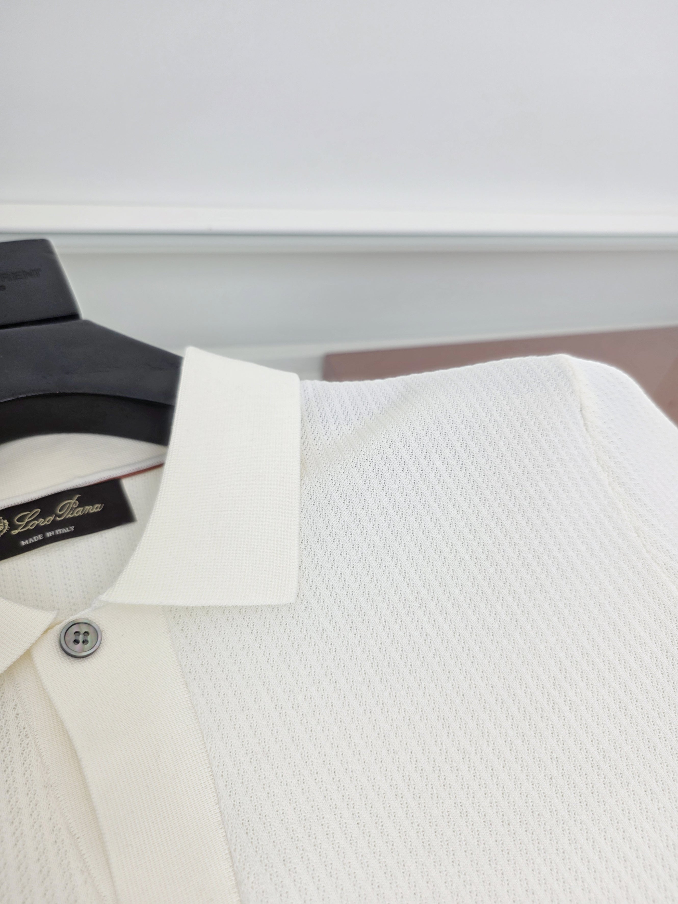 White, Blue and Grey Polo - Size 50