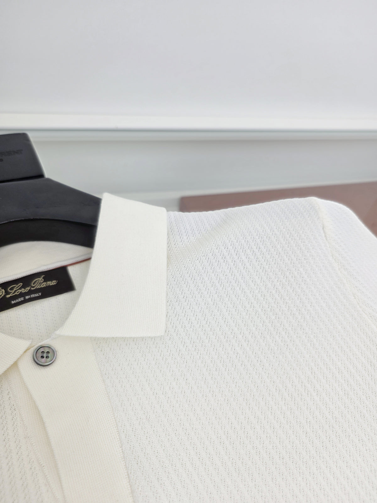 White, Blue and Grey Polo - Size 50