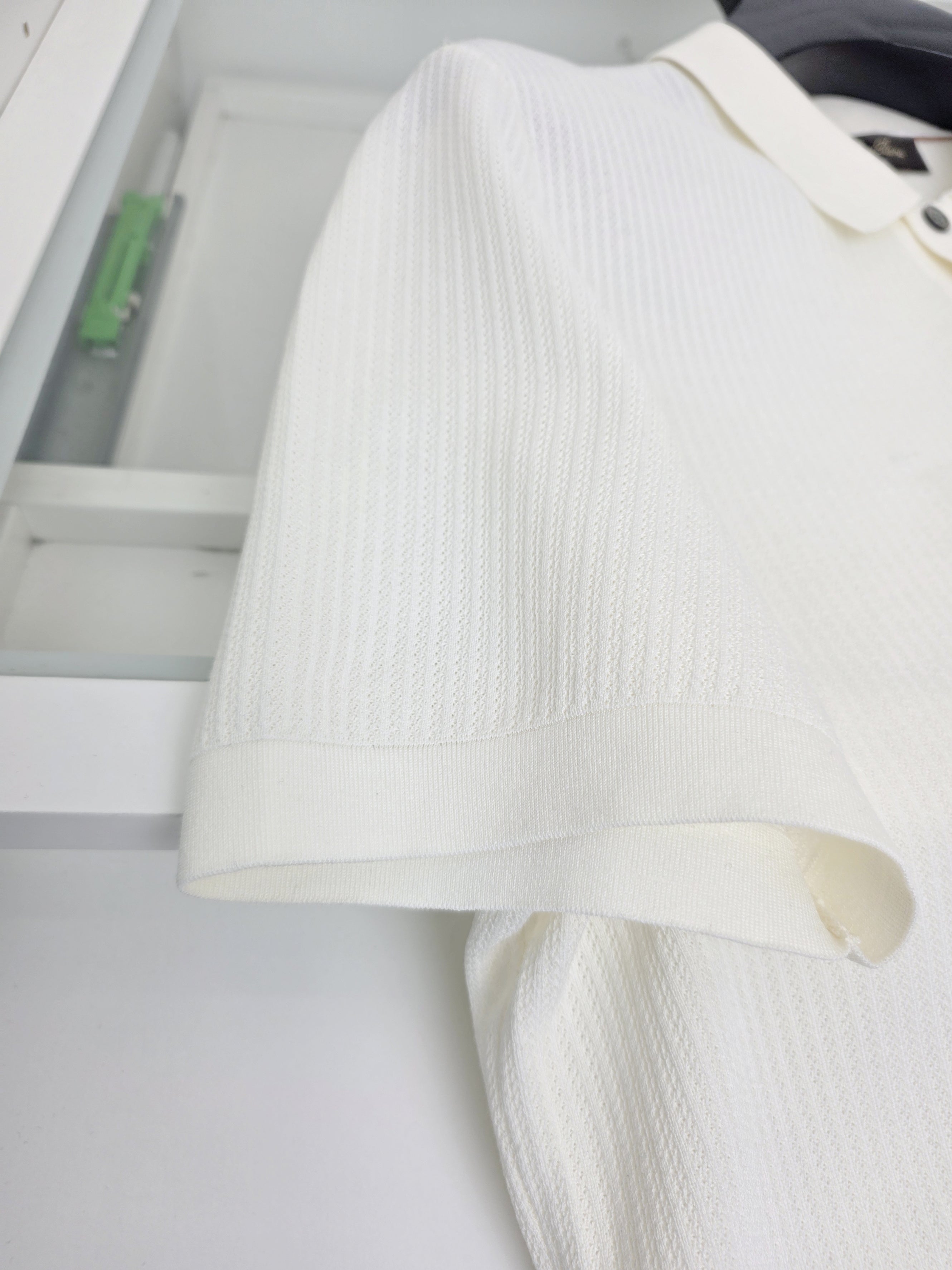 White, Blue and Grey Polo - Size 50