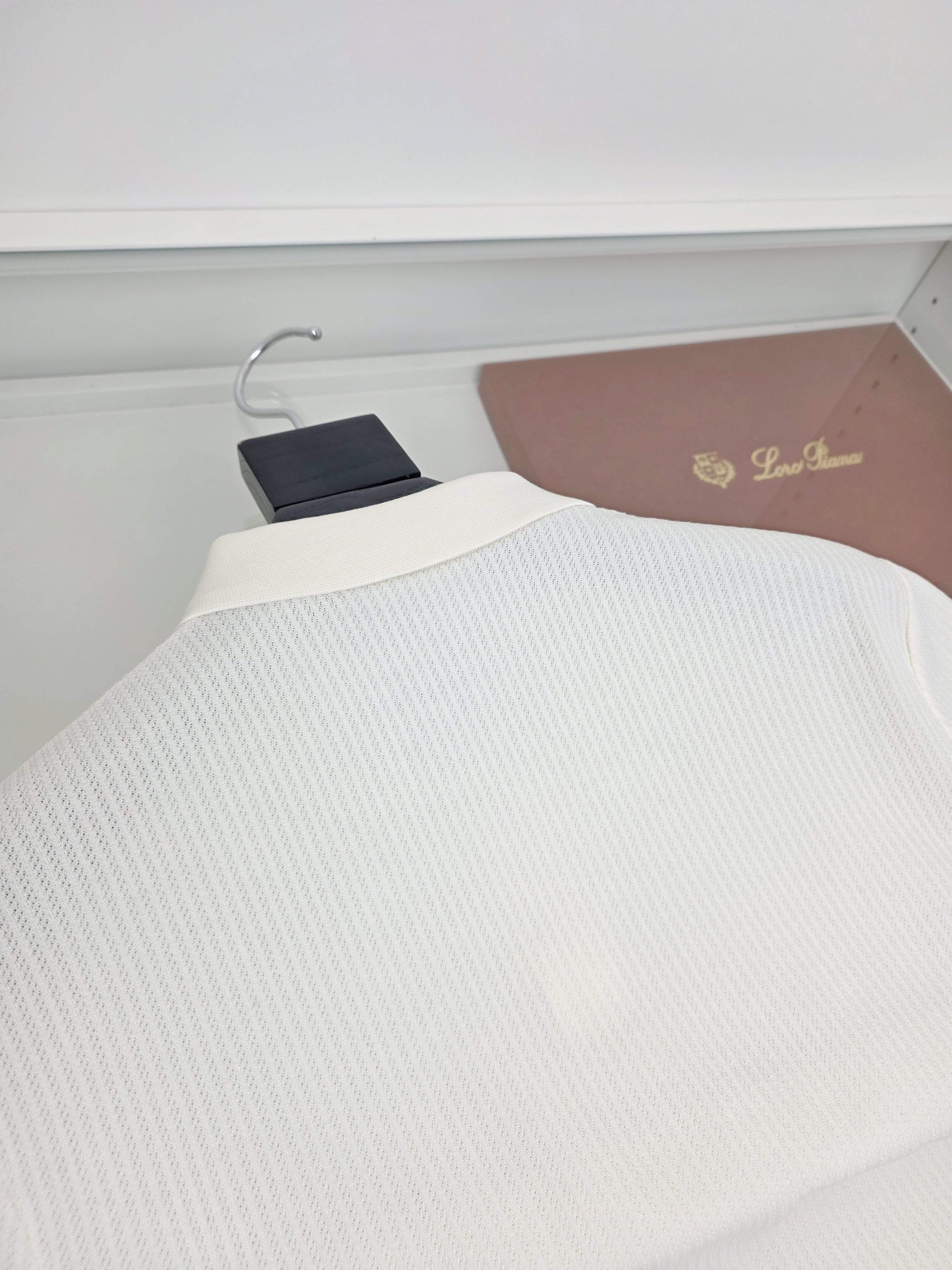 White, Blue and Grey Polo - Size 50