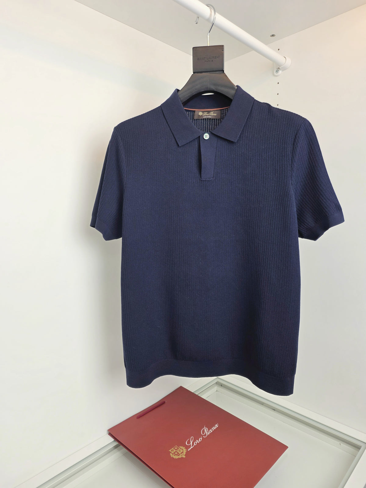 White, Blue and Grey Polo - Size 50