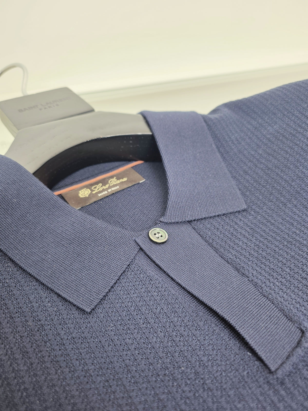 White, Blue and Grey Polo - Size 50