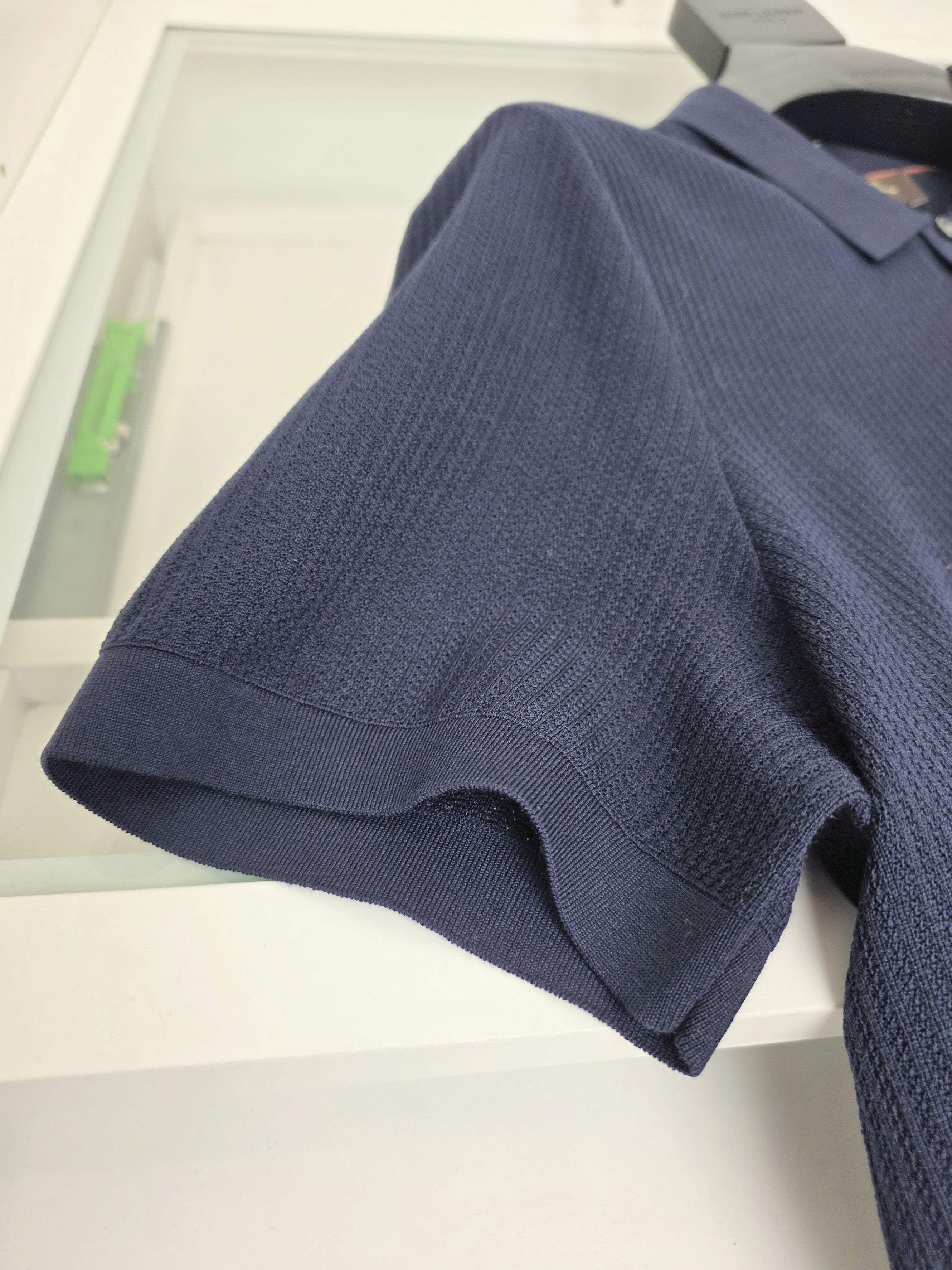 White, Blue and Grey Polo - Size 50
