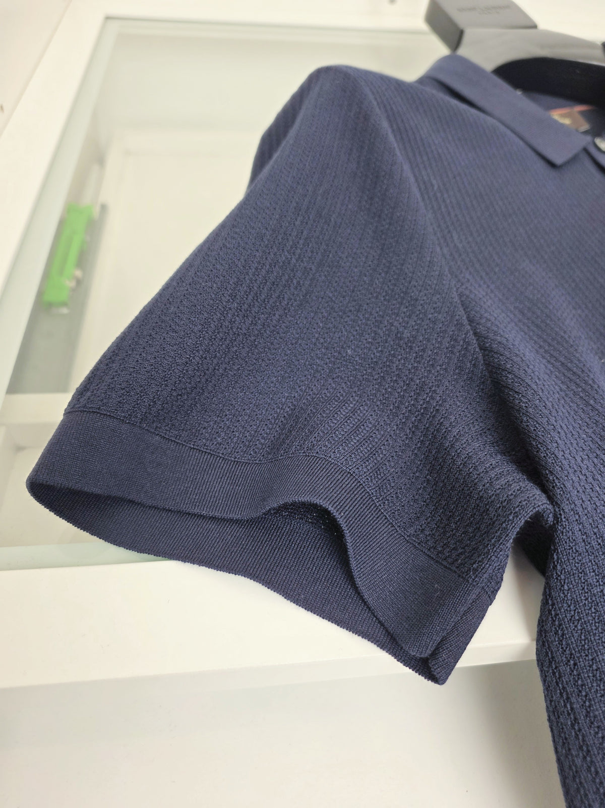 White, Blue and Grey Polo - Size 50
