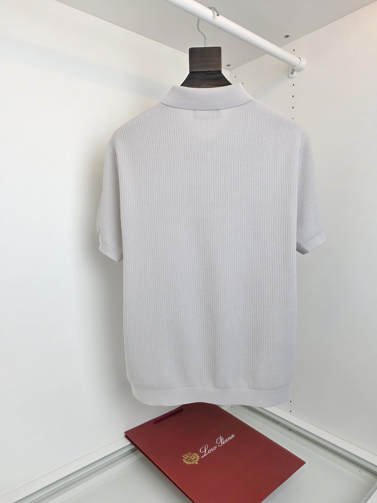 White, Blue and Grey Polo - Size 50
