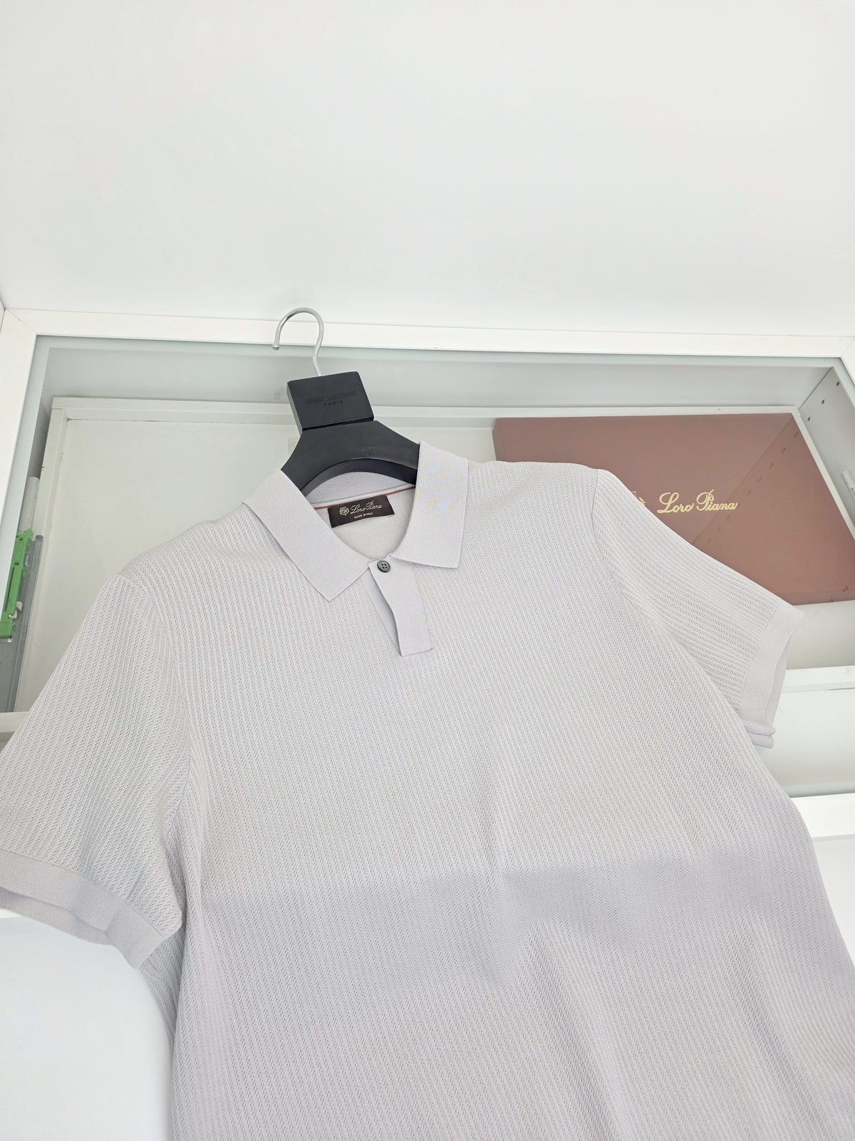 White, Blue and Grey Polo - Size 50
